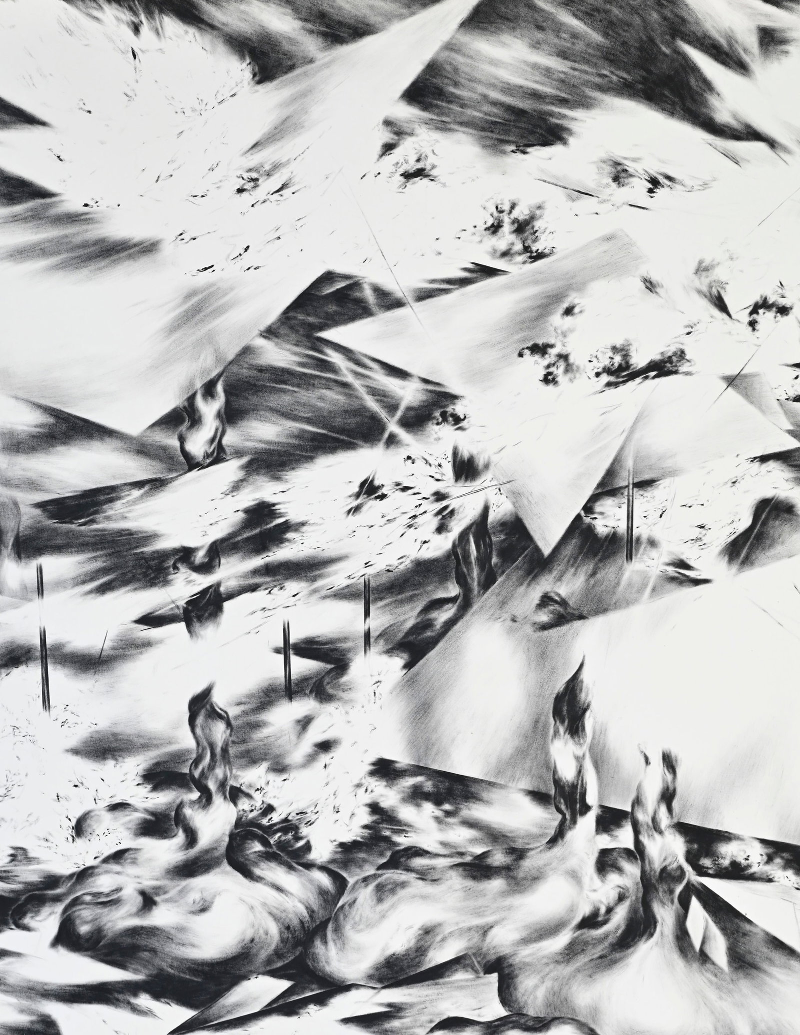 Julia Steiner (1982), "Construction (facet)", 2010, gouache sur papier, datée et titrée au - 2