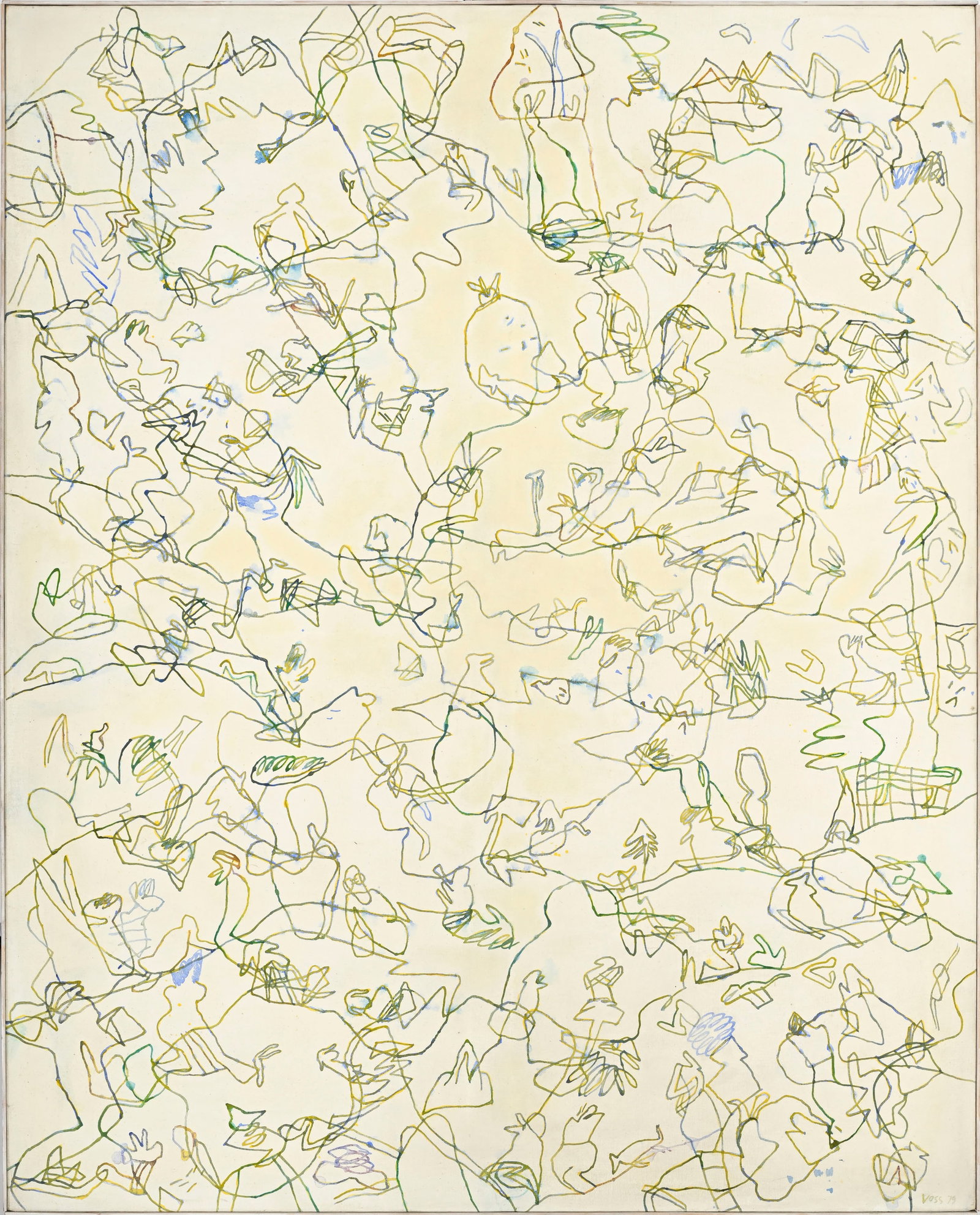 Jan Voss (1936), Composition, 1979, acrylique sur toile, signée et datée, contresigné - 2
