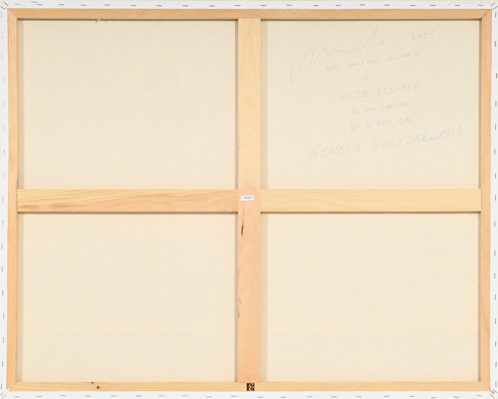 Eric Eriston Winarto (1980), "White Eclipse", 2025, huile sur toile, signée, contresignée, - 3