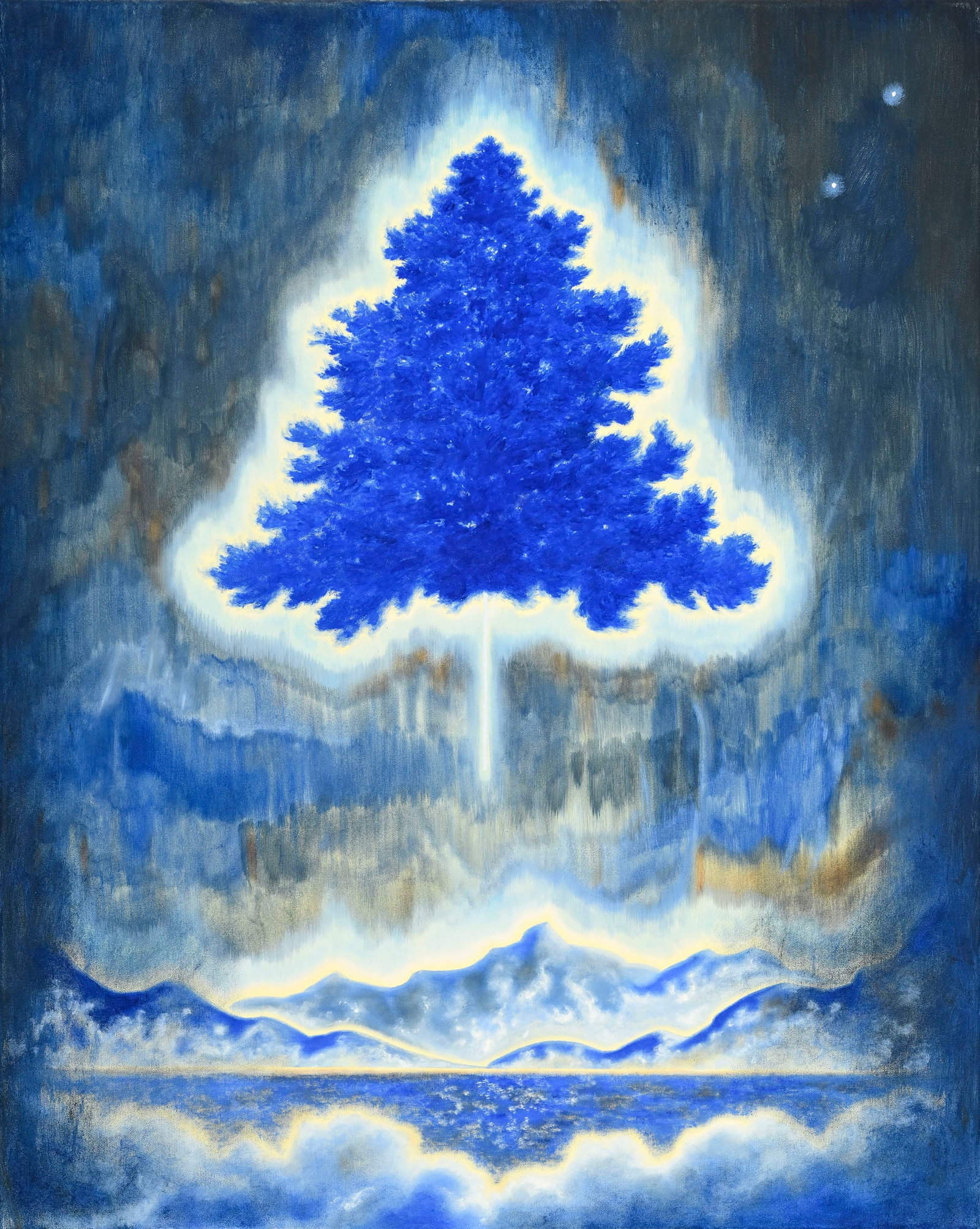 Eric Eriston Winarto (1980), "Tree", 2025, huile sur toile, signée, contresignée, daté (1 of 4)