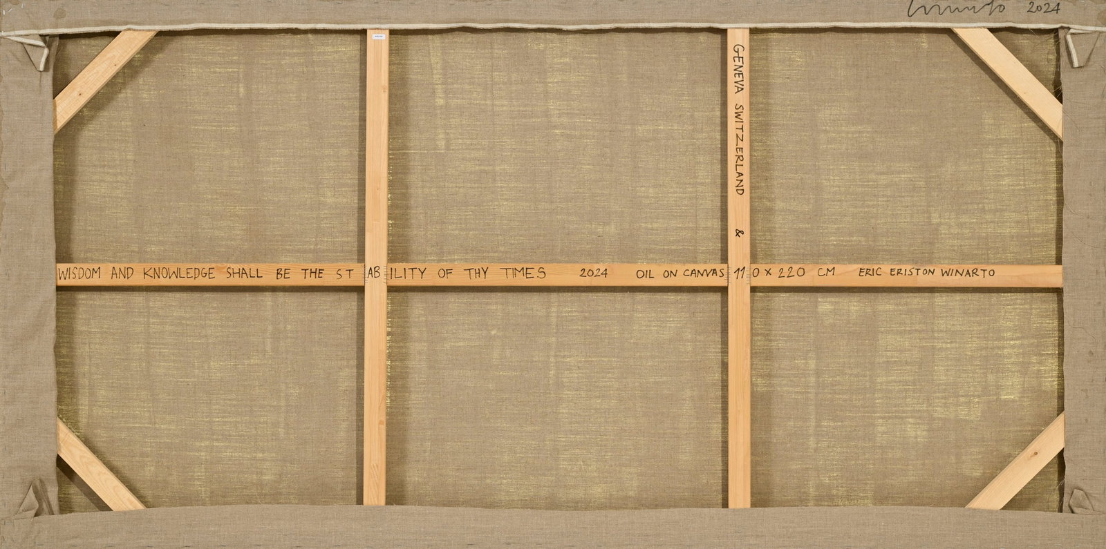 Eric Eriston Winarto (1980), "Wisdom and knowledge shall be the stability of thy times", 2024, huile - 3