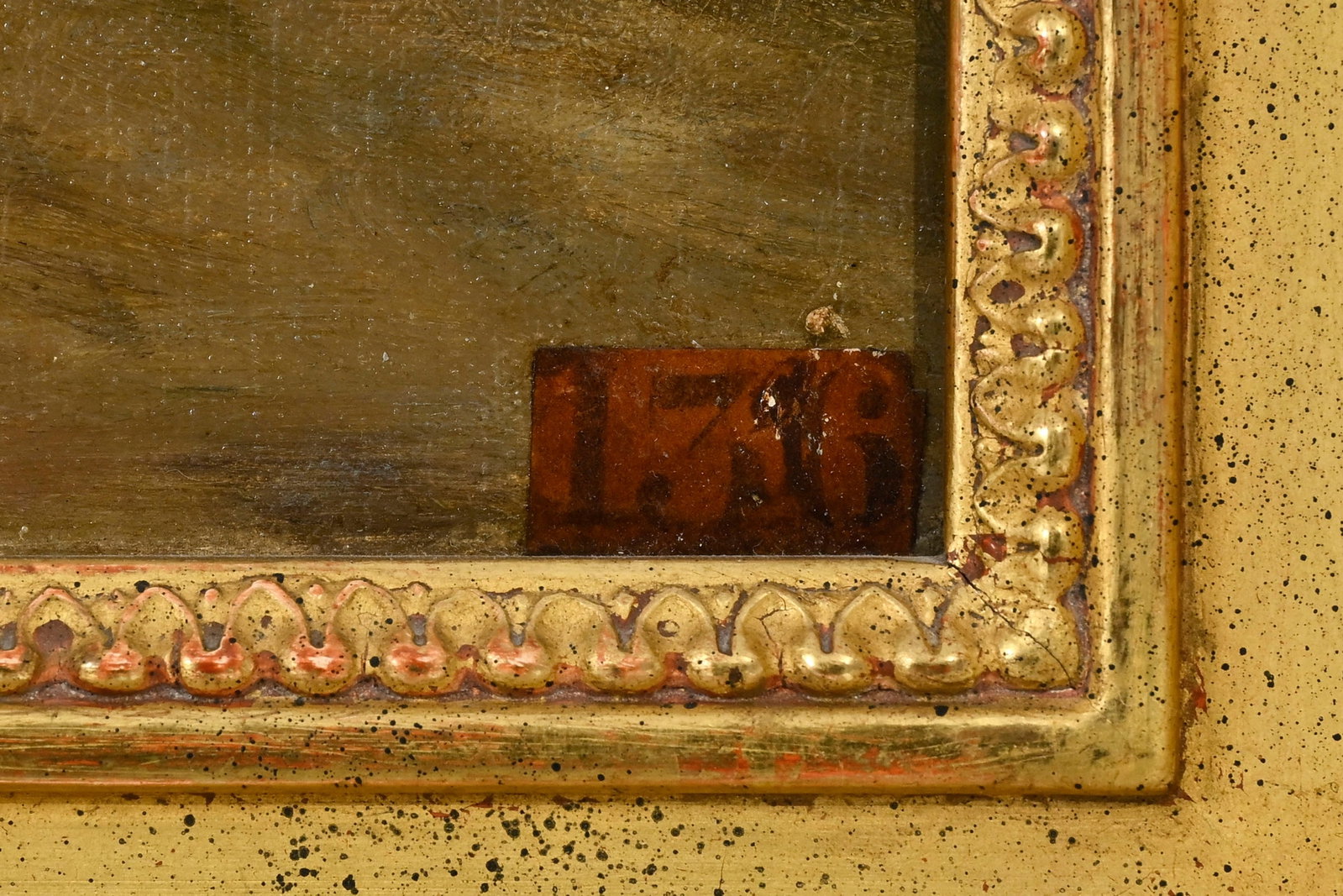 Ecole de Barbizon, Mère et enfant se promenant dans un paysage, huile sur toile, 46x56 cm - 4