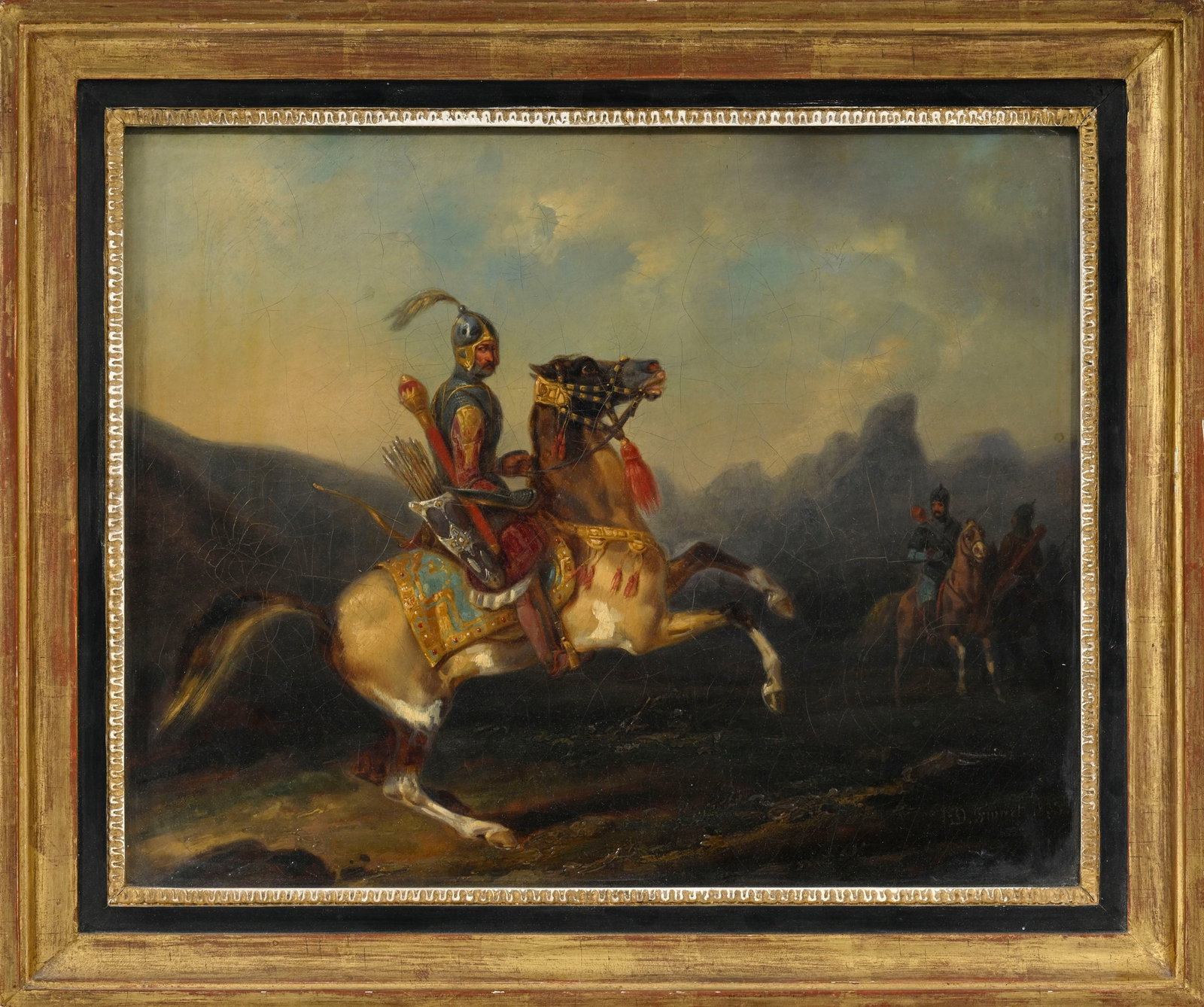 Noël-Dieudonné Finart (1797-1852), Arbalétrier sur son cheval, 1833, huile sur toile  - 2