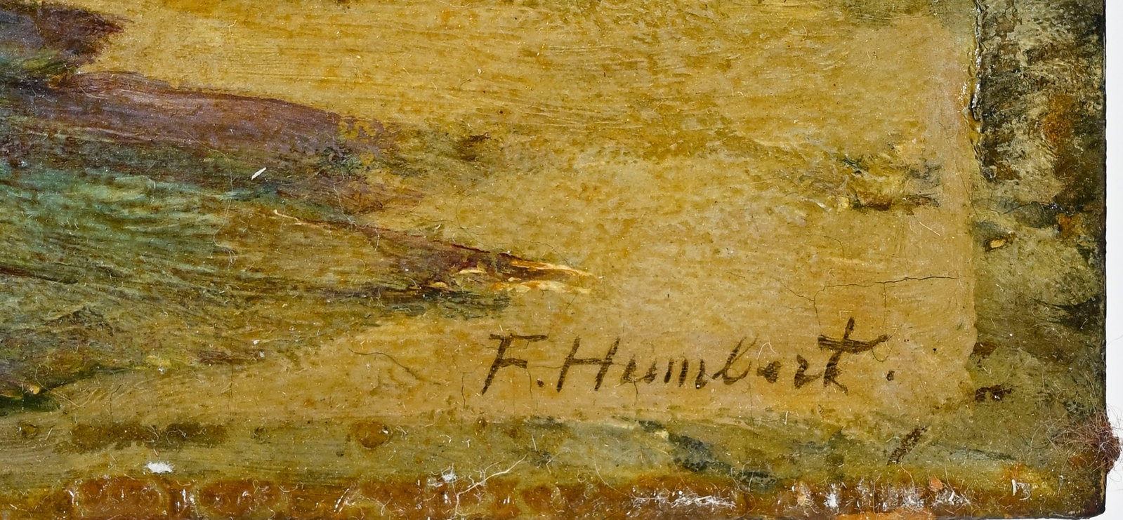 Ferdinand Humbert (1842-1934), Cavalier franchissant un corps, huile sur panneau, signée, 33x24 - 3