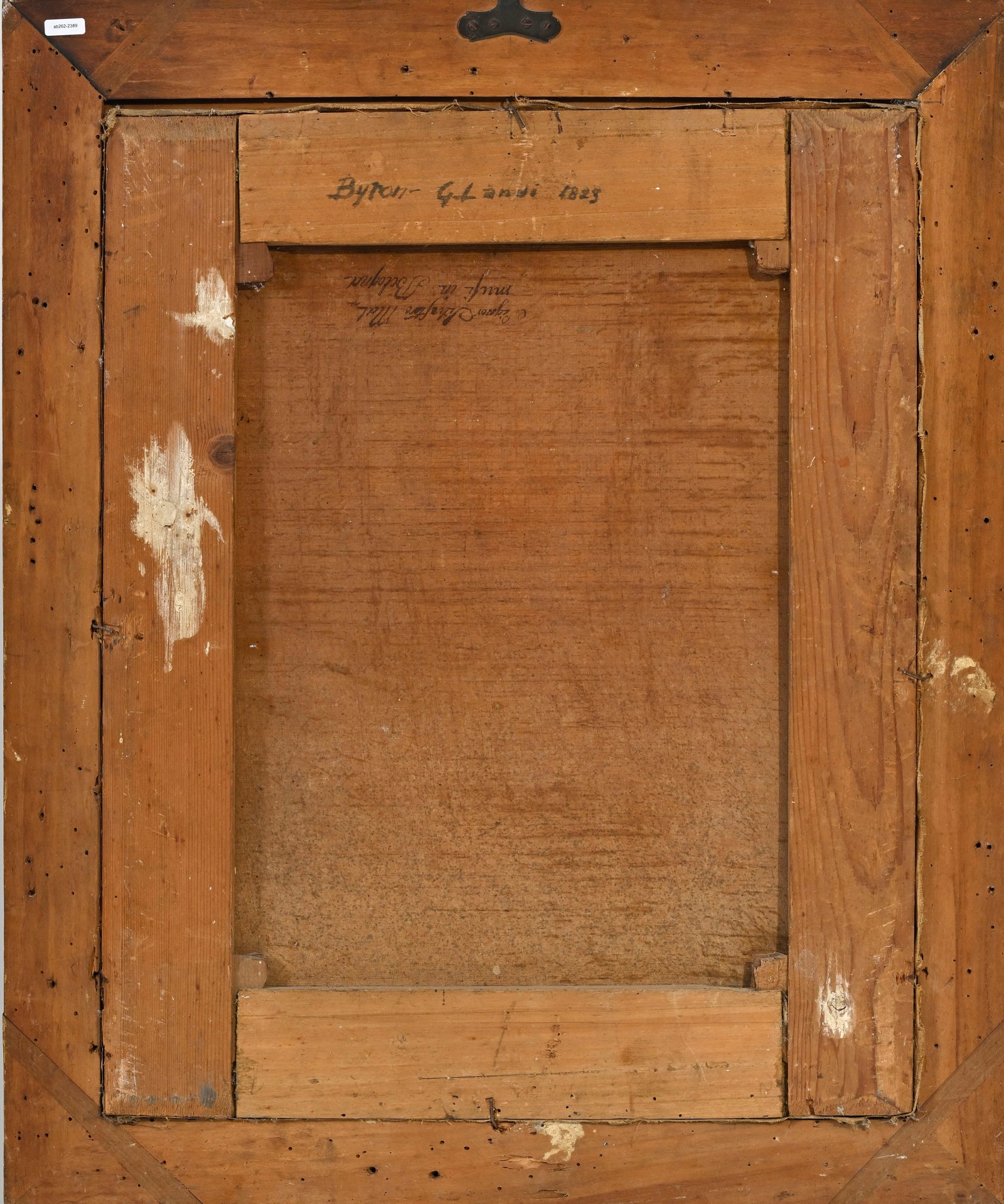 Ecole italienne du XIXe s., Portrait d'un gentilhomme, huile sur toile, annotations au verso, 63,5x5 - 4