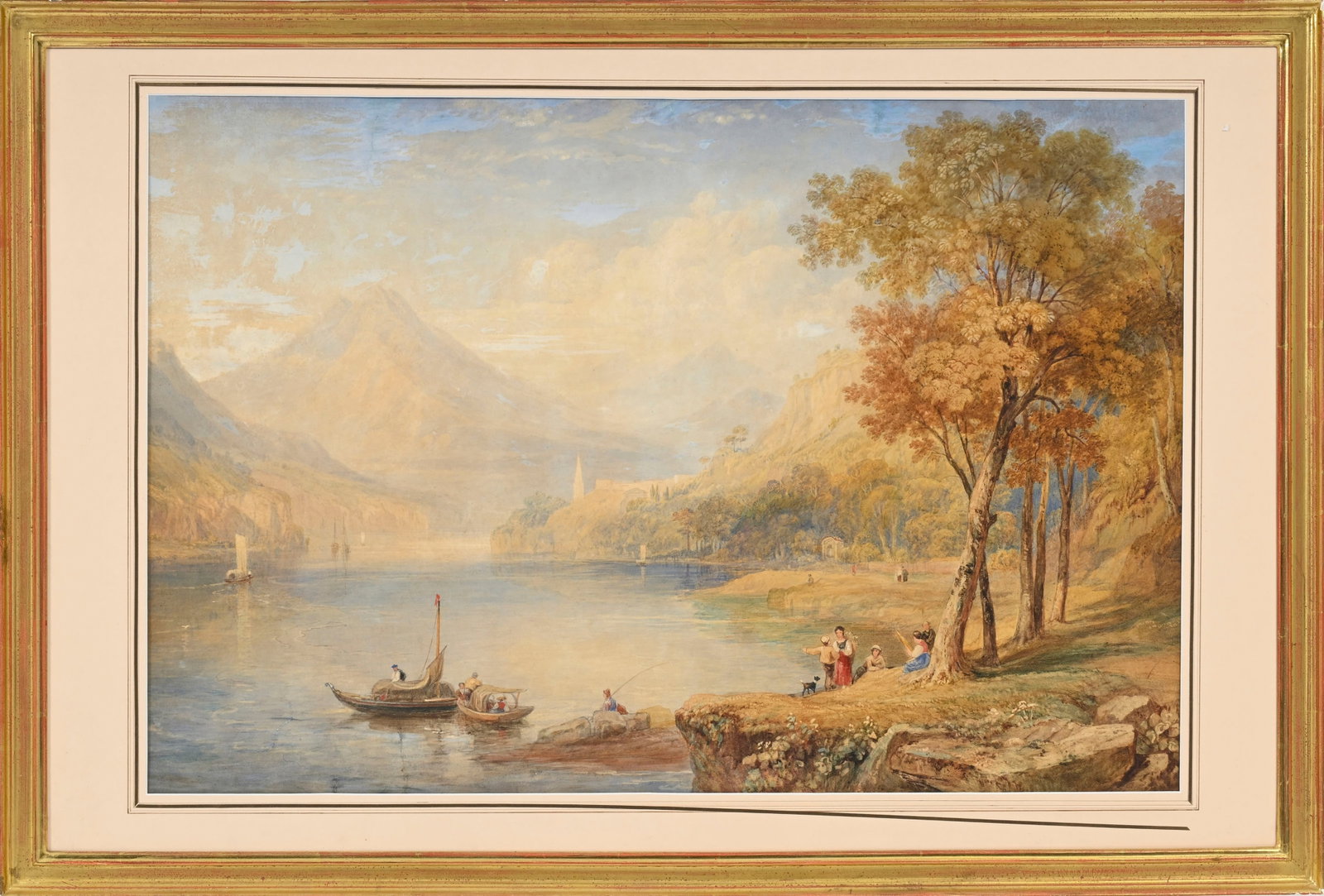 Henry Gastineau (1791-1876), "Au lac Majeur"_,_ aquarelle sur papier, 60x90 cm (à vue) Provena - 2