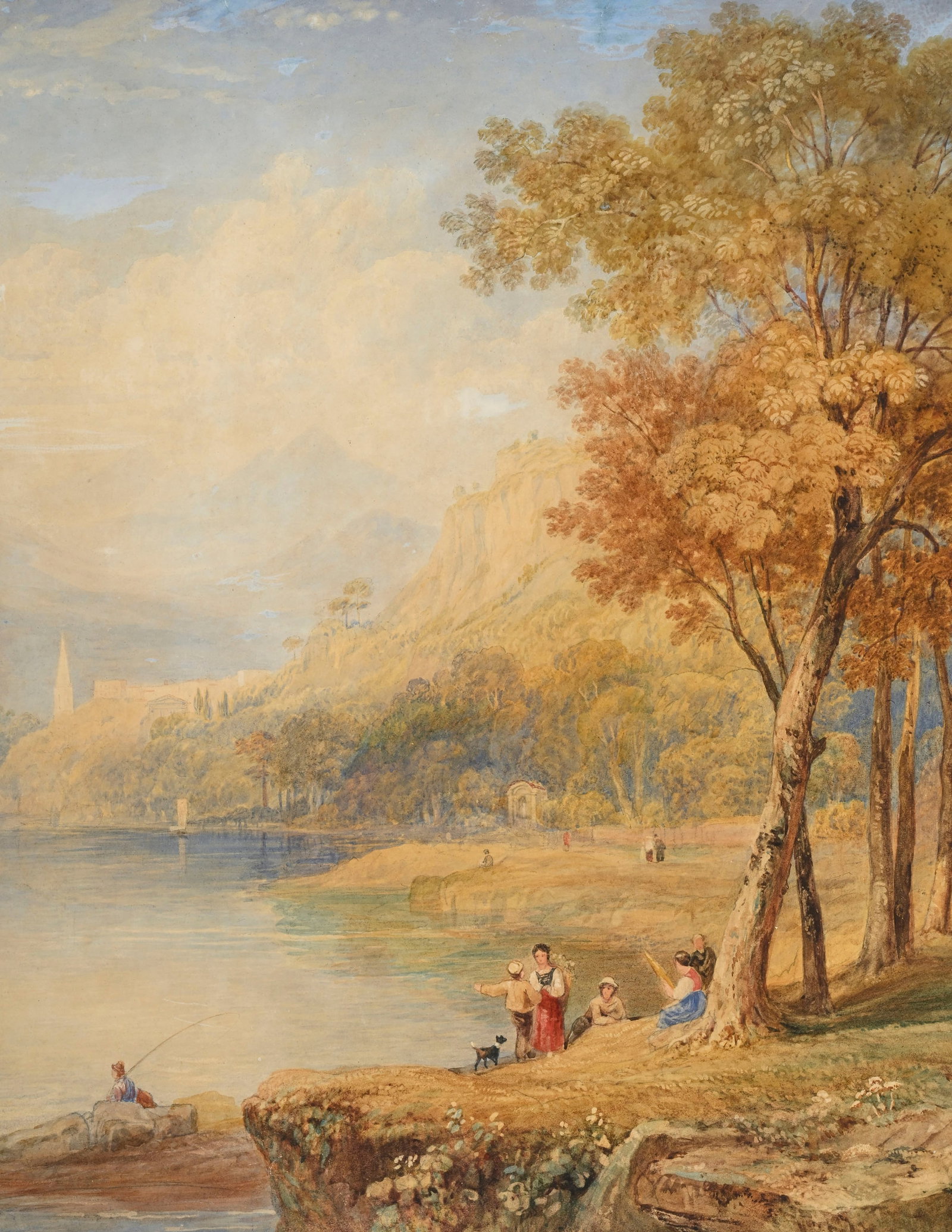 Henry Gastineau (1791-1876), "Au lac Majeur"_,_ aquarelle sur papier, 60x90 cm (à vue) Provena - 4
