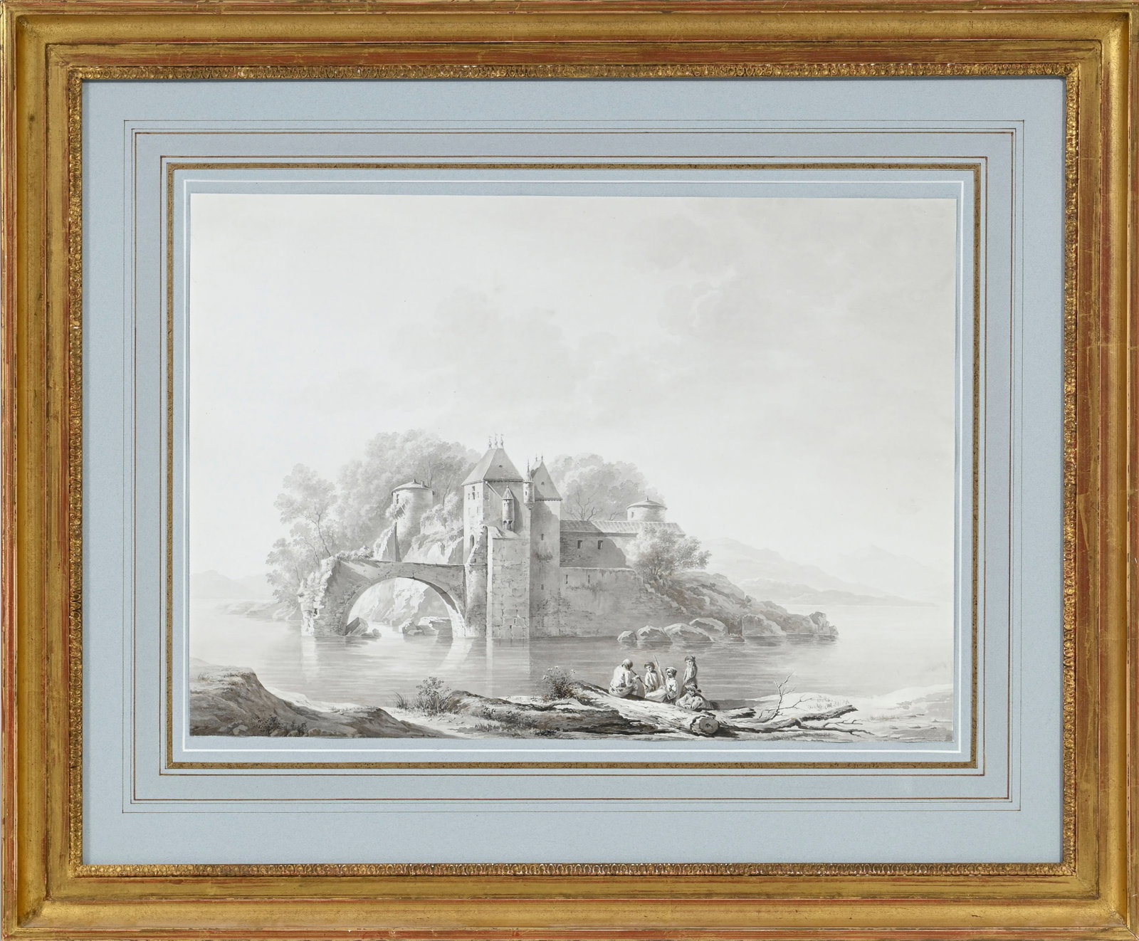 Jean-Jacques de Boissieu (1736-1810), "La porte de Vaise sur l'île Barbe près de Lyon", en - 2