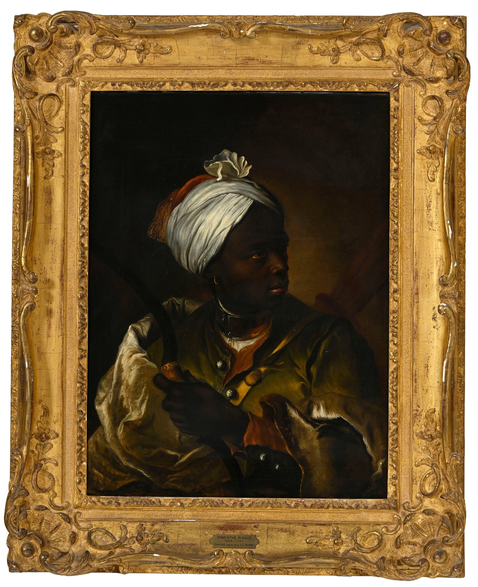 Hyacinthe Rigaud (1659-1743), suiveur de, Jeune maure tenant un arc, XIXe s., huile sur toile, 62,5x - 2