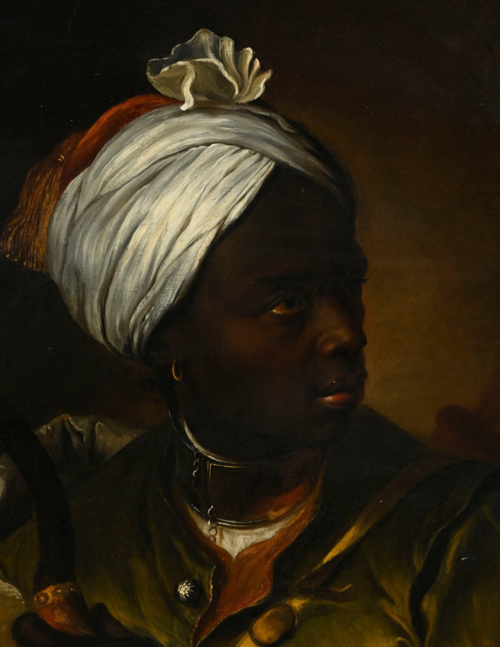 Hyacinthe Rigaud (1659-1743), suiveur de, Jeune maure tenant un arc, XIXe s., huile sur toile, 62,5x - 3