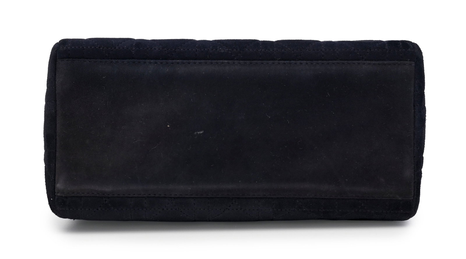 Christian Dior, sac Lady Dior Medium en daim bleu nuit matelassé cannage, charmes D.I.O.R., poi - 3