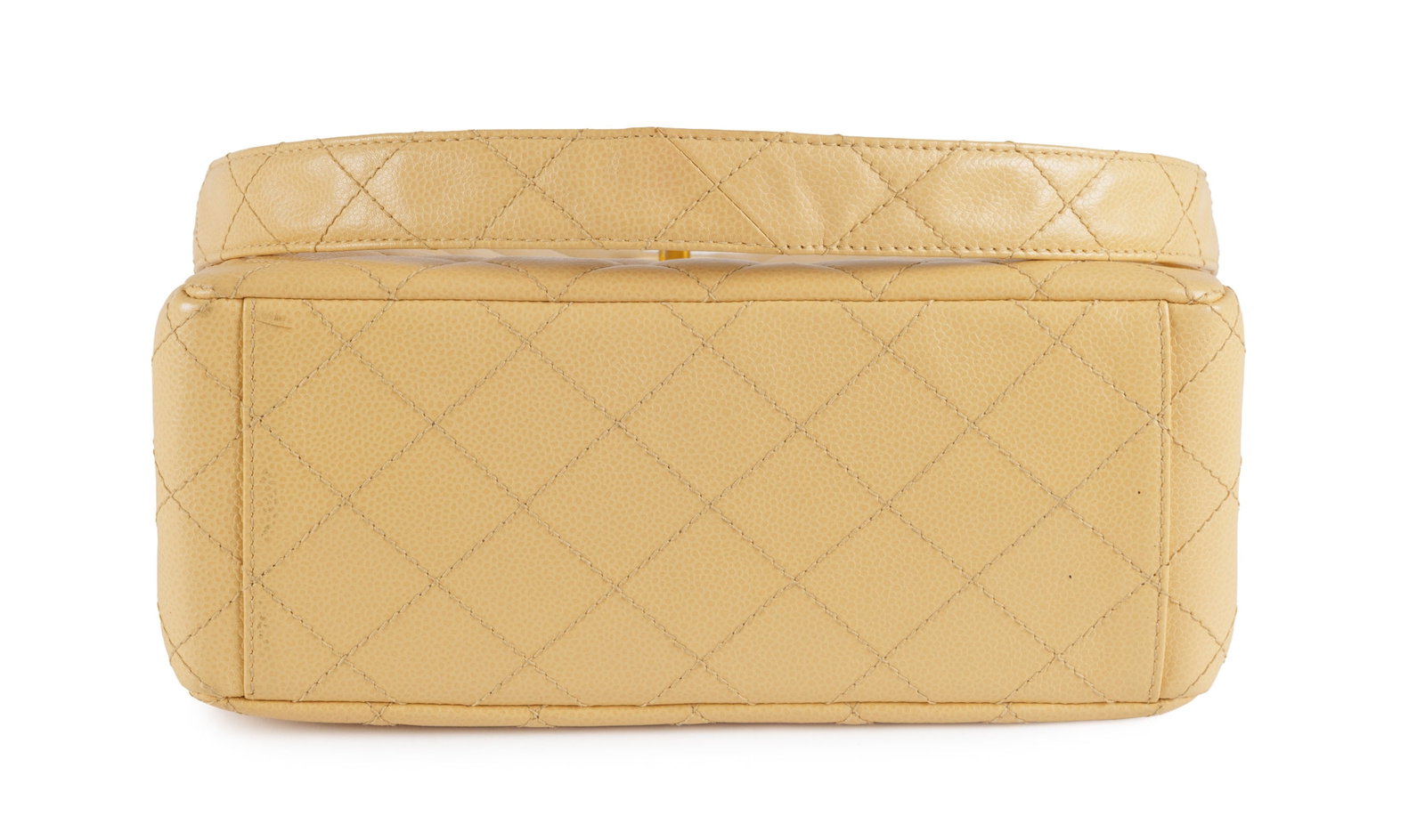 Chanel, sac en cuir caviar miel clair, années 1996-97, bandoulière porté épaule, - 3