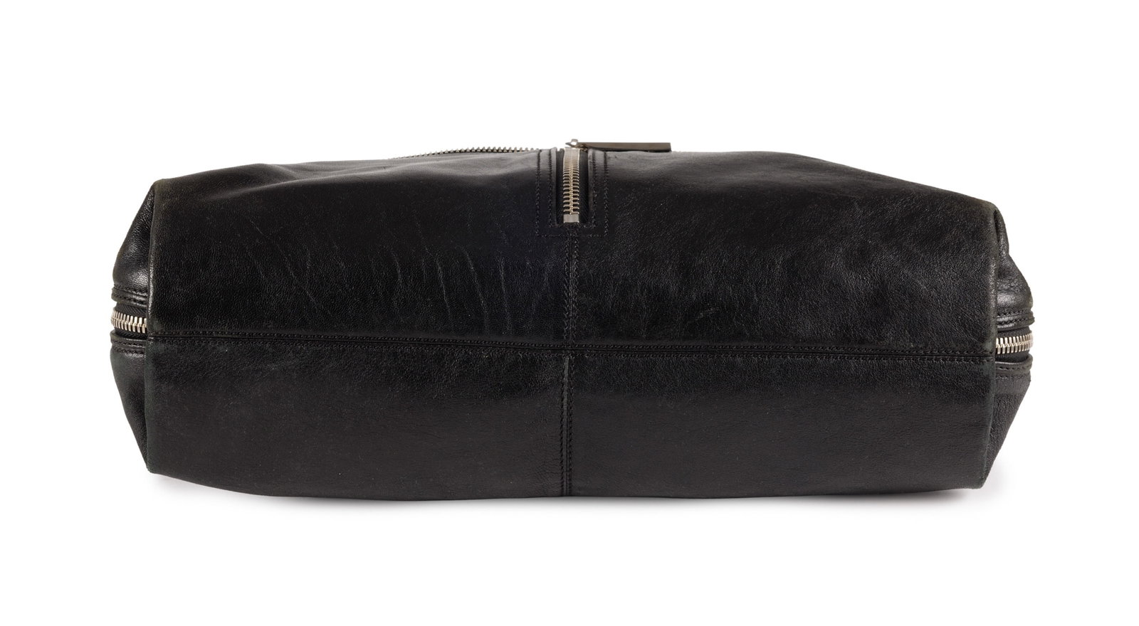 Fendi, sac Unzipped Zucca tote en cuir noir, soufflet zucca, 25x39 cm - 4