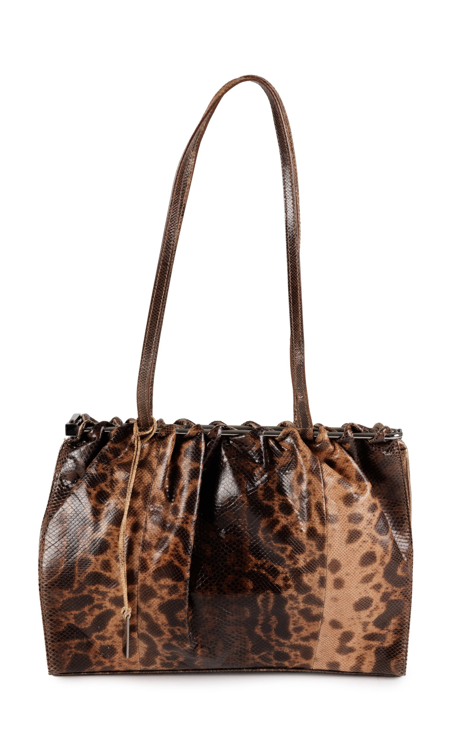 Gucci, sac Campaign de Tom Ford en python, automne 1999, fermoir baguette, porté épaule, h: Gucci, sac Campaign de Tom Ford en python, automne 1999, fermoir baguette, porté épaule, housse, 20x28 cm Condition Très bon état de conservation Peu porté Intérieur