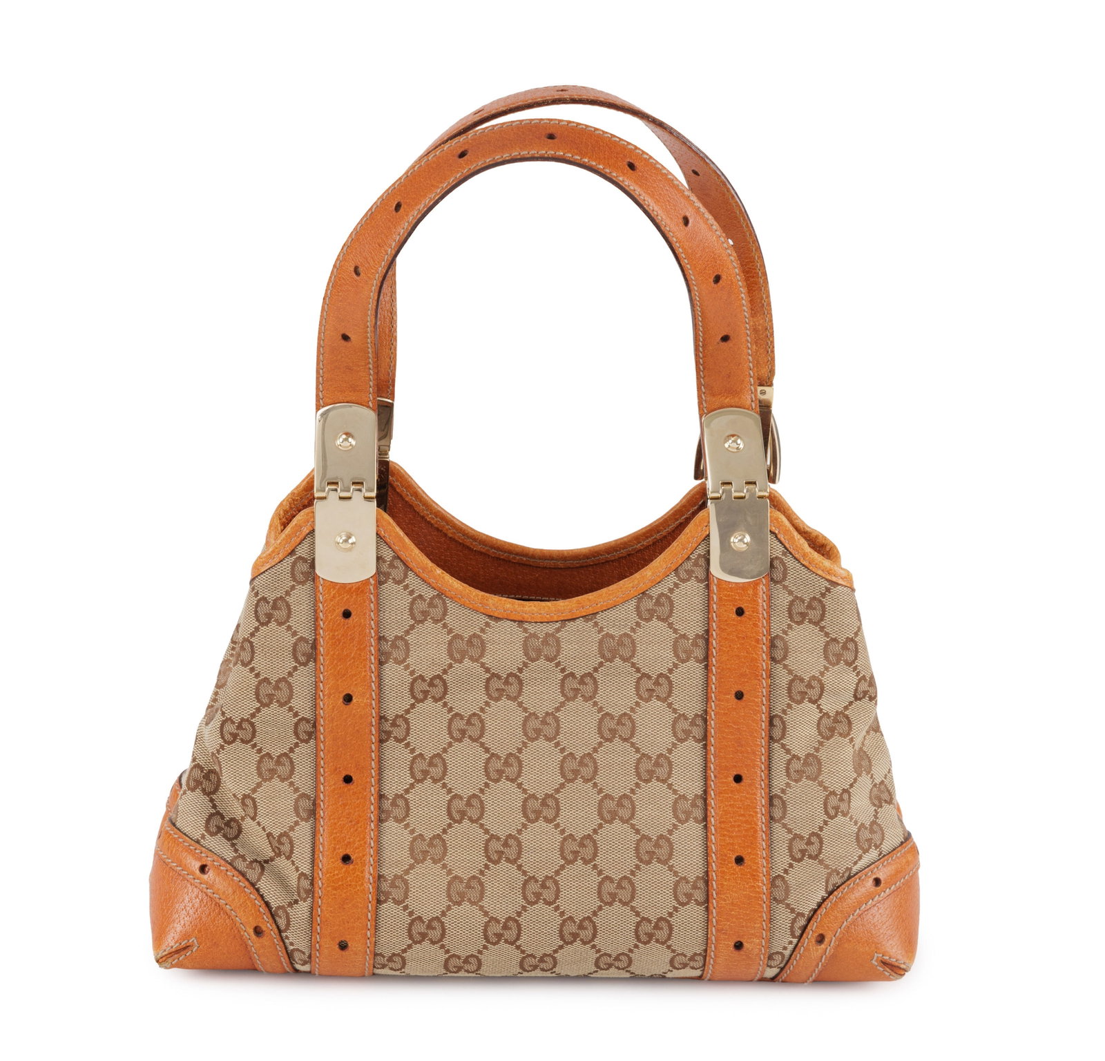 Gucci, sac Glam Buckle Tote en toile Guccissima et pécari roux, 20x31 cm - 2