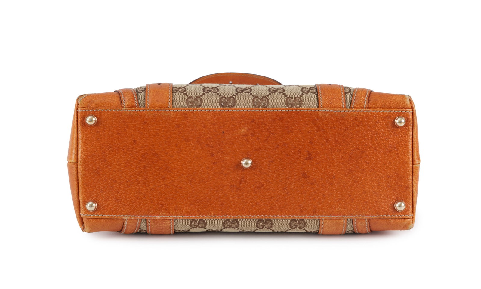 Gucci, sac Glam Buckle Tote en toile Guccissima et pécari roux, 20x31 cm - 3