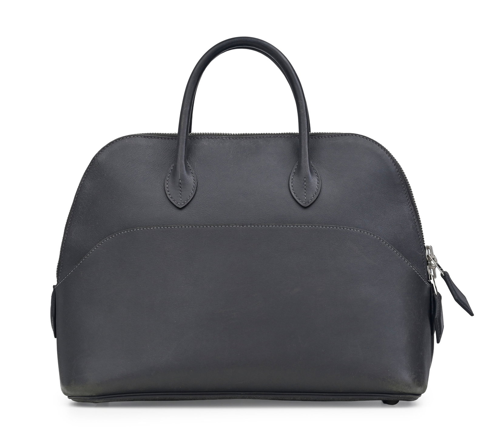 Hermès, sac Bolide 31 en cuir lisse gris, année 2007, tirette et clochette avec 2 clefs -  - 2