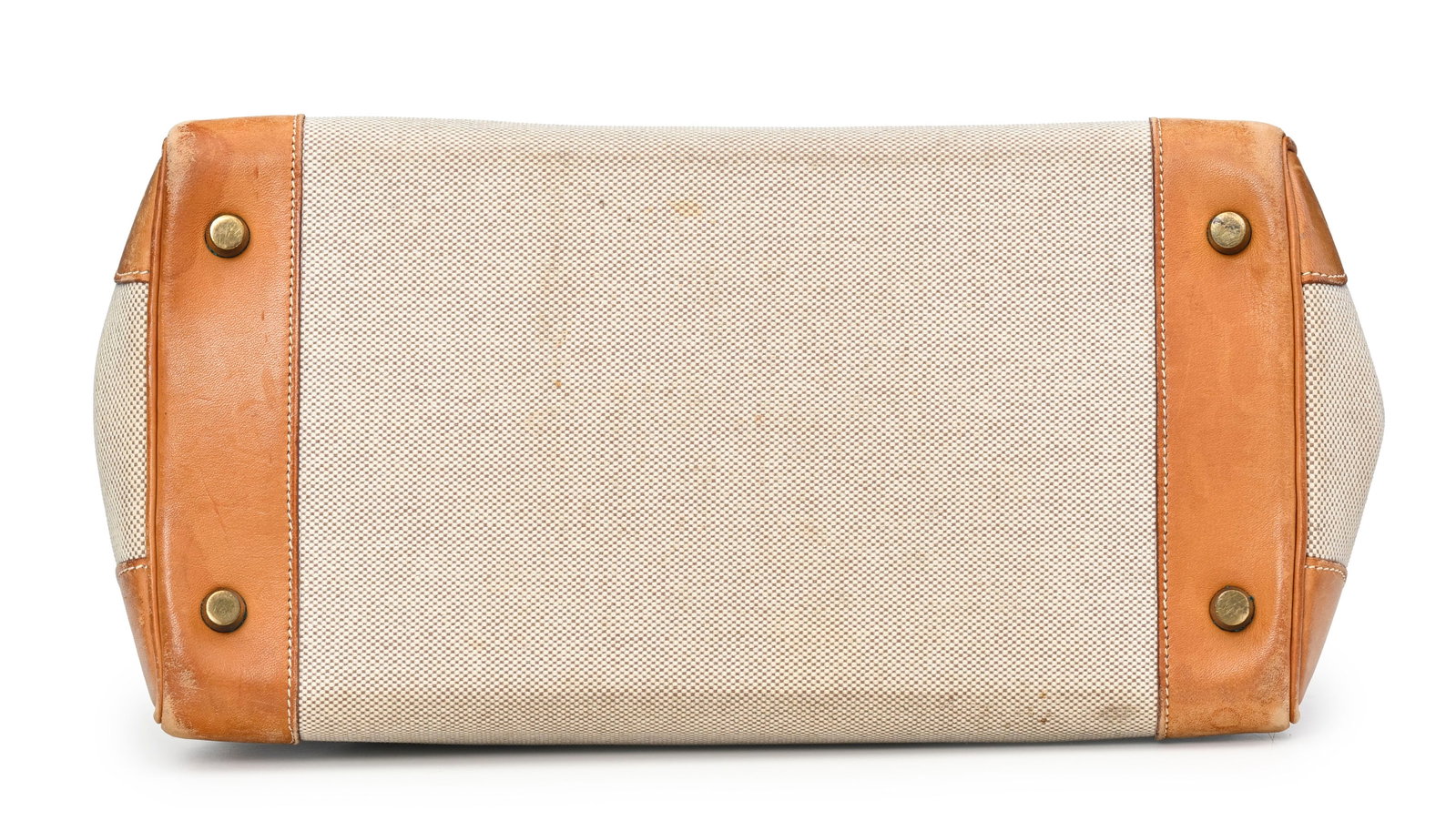 Hermès, sac HAC 32 Haut à courroie en toile H et cuir vachette naturel, bouclerie plaqu - 3