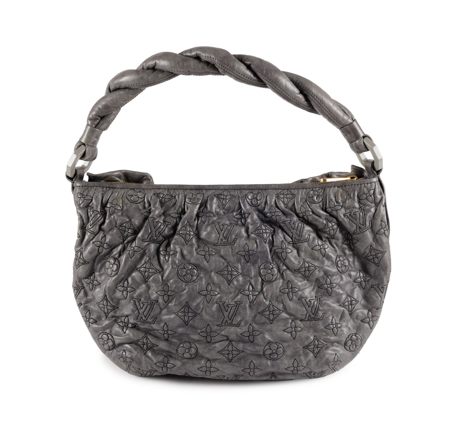 Louis Vuitton, sac Olympe Nimbus en cuir Anthracite cousu du Monogram, housse, 24x35 cm - 2