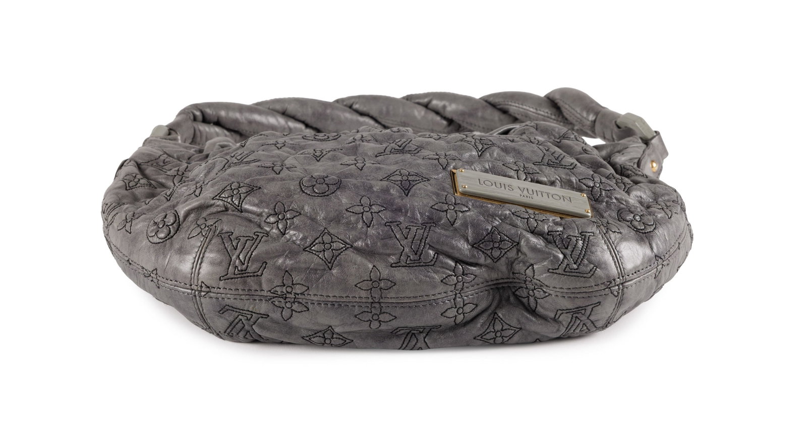 Louis Vuitton, sac Olympe Nimbus en cuir Anthracite cousu du Monogram, housse, 24x35 cm - 4
