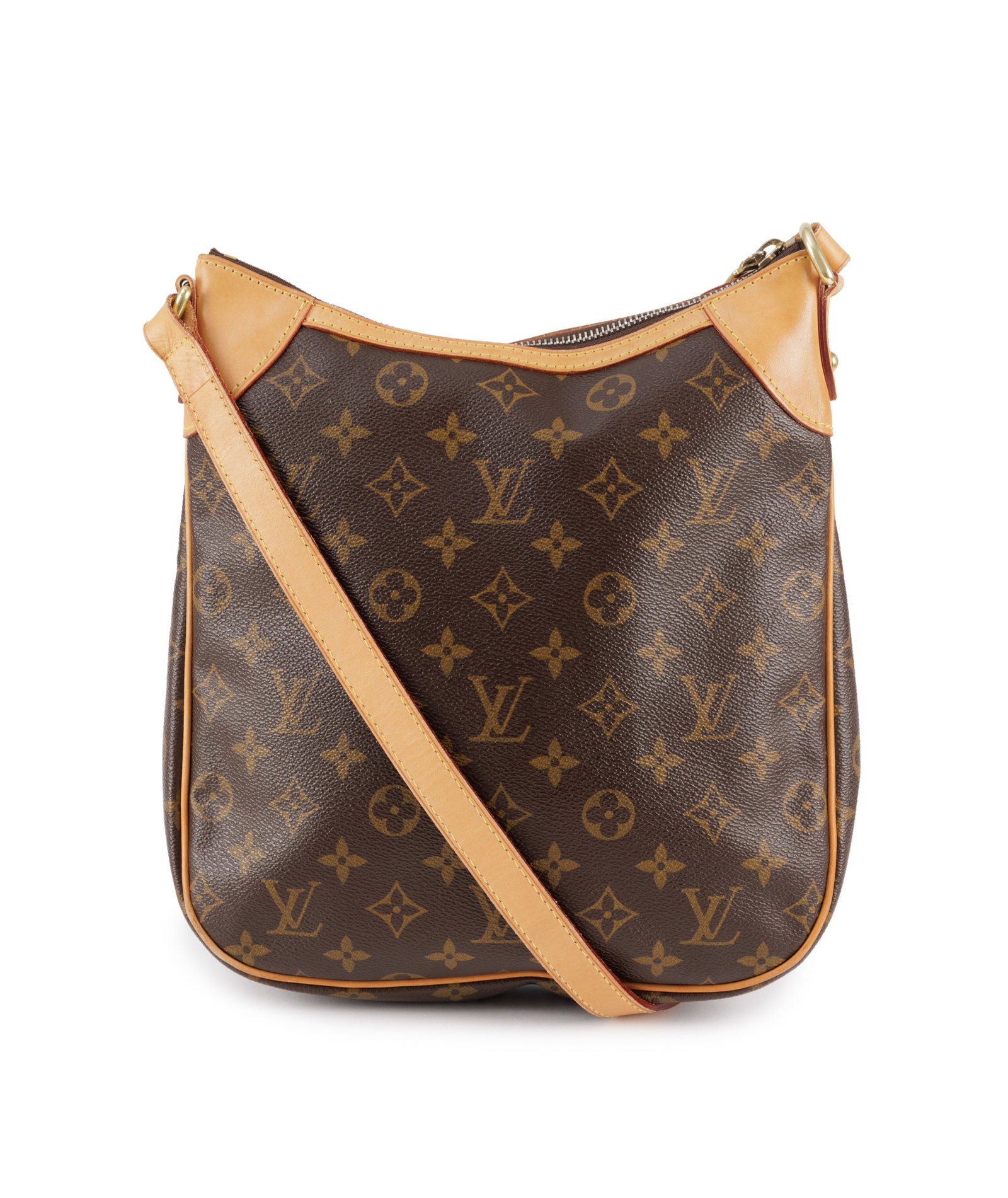 Louis Vuitton, sac Odéon en toile enduite Monogram et cuir naturel, longue bandoulière en  - 2