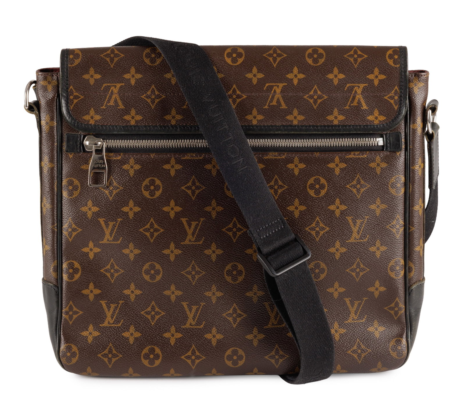 Louis Vuitton, sac Macassar Bass Messenger en toile enduite Monogram et cuir noir, bandoulière  - 2