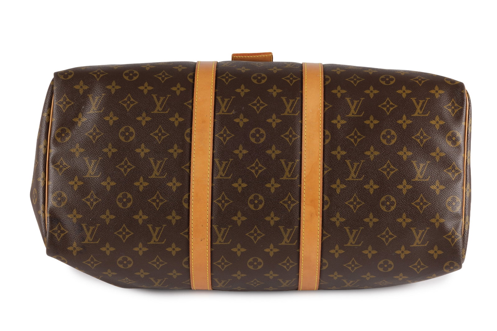 Louis Vuitton, sac Keepall 50 en toile enduite Monogram et cuir naturel, cadenas mais sans clefs, 26 - 3