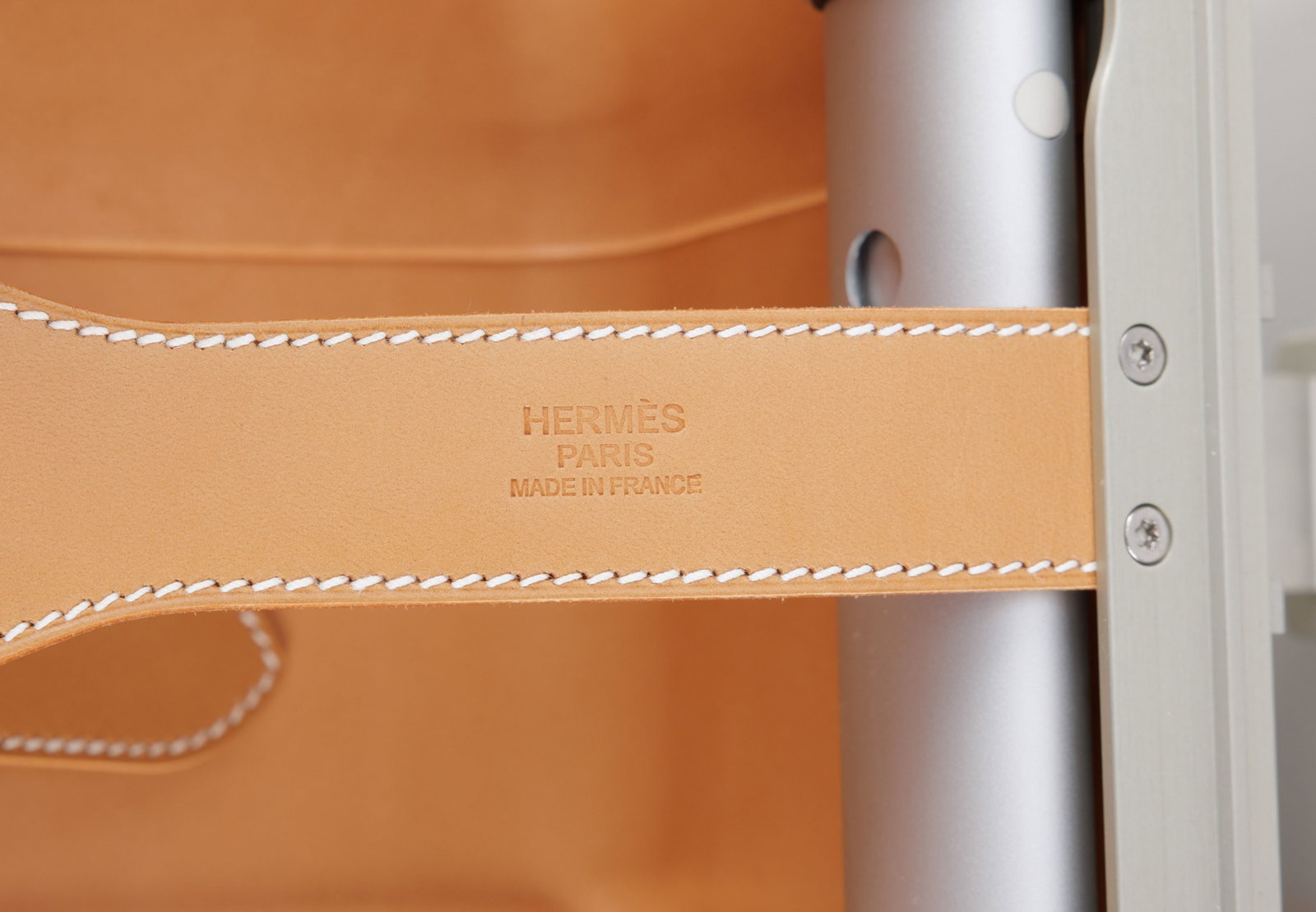 Hermès, valise ORION Aluminium, fibre de carbone et vache naturelle, poignée télescop - 6