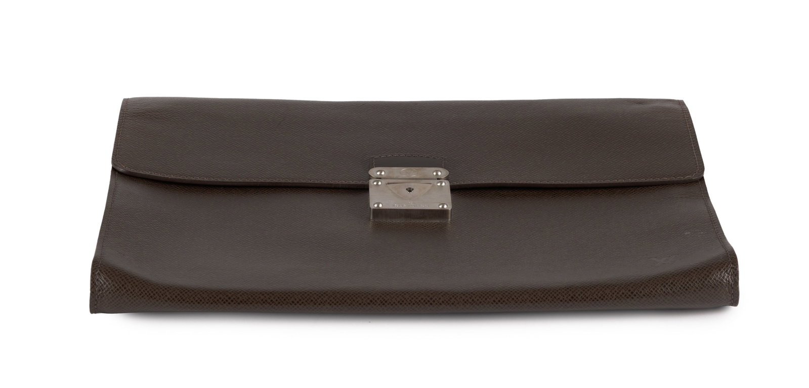 Louis Vuitton, porte-documents en cuir taïga marron, avec 2 clefs, housse, 27x35 cm - 3