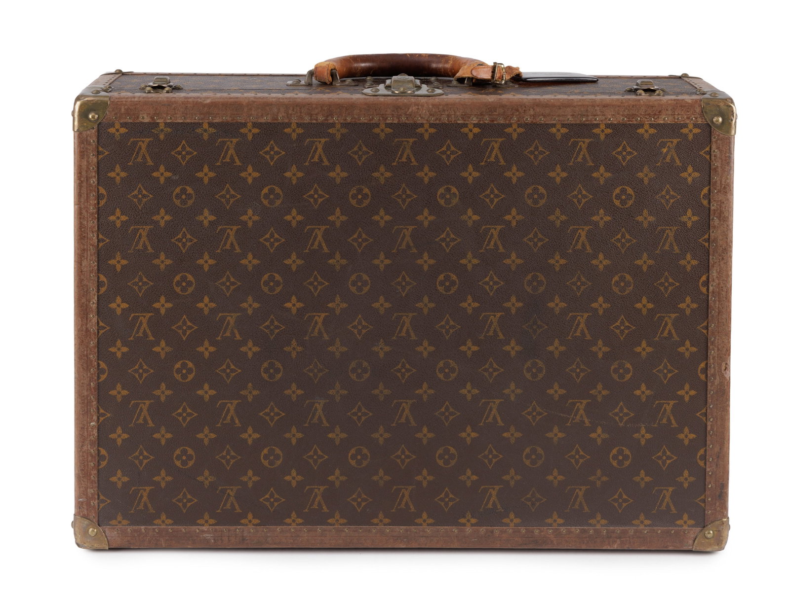 Louis Vuitton, 1 grande valise Bisten et 1 valise Alzer en toile enduite Monogram, cornières en - 10