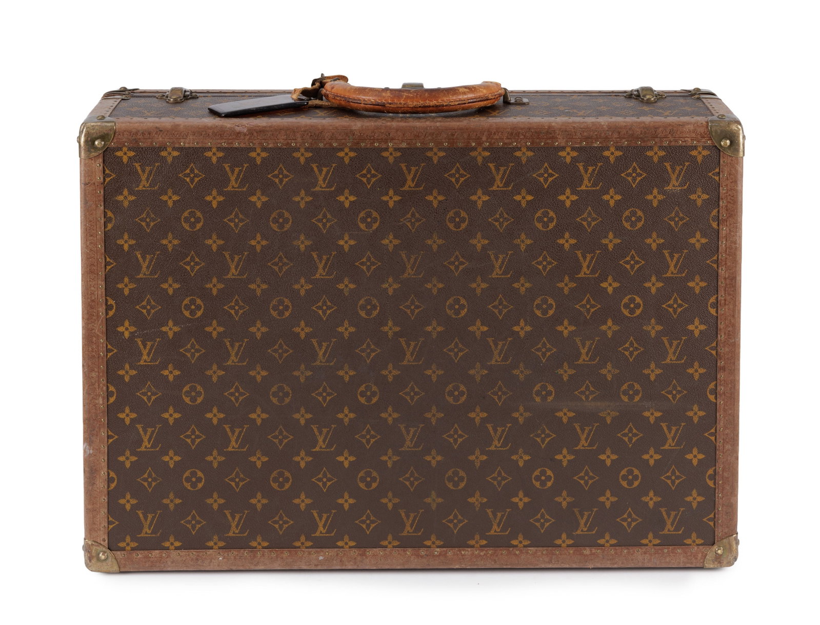 Louis Vuitton, 1 grande valise Bisten et 1 valise Alzer en toile enduite Monogram, cornières en - 7