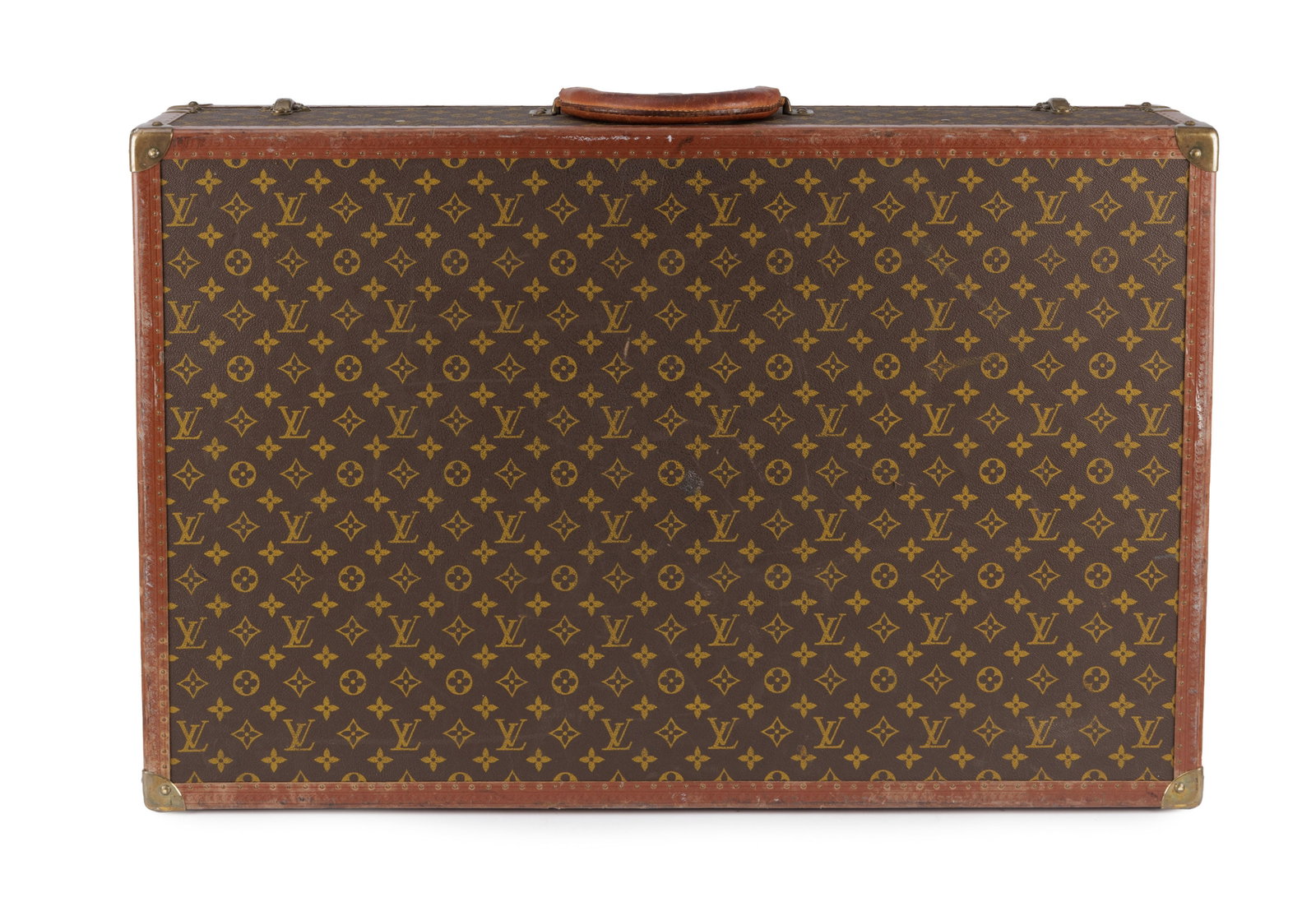 Louis Vuitton, 1 grande valise Bisten et 1 valise Alzer en toile enduite Monogram, cornières en - 9