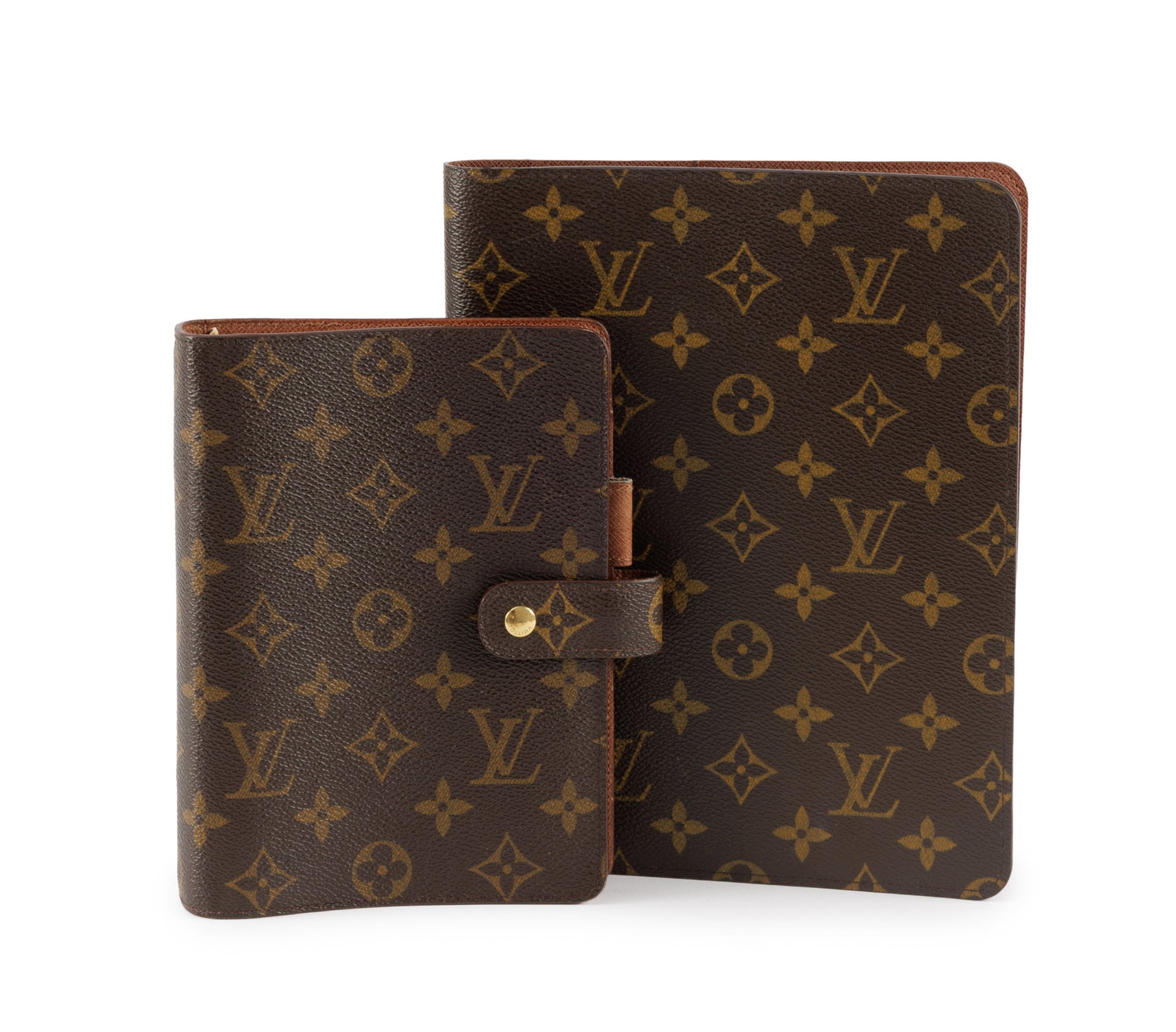 Louis Vuitton, 1 porte agenda et 1 porte documents en toile enduite Monogram, 18x13,5 et 23x18 cm (1 of 7)