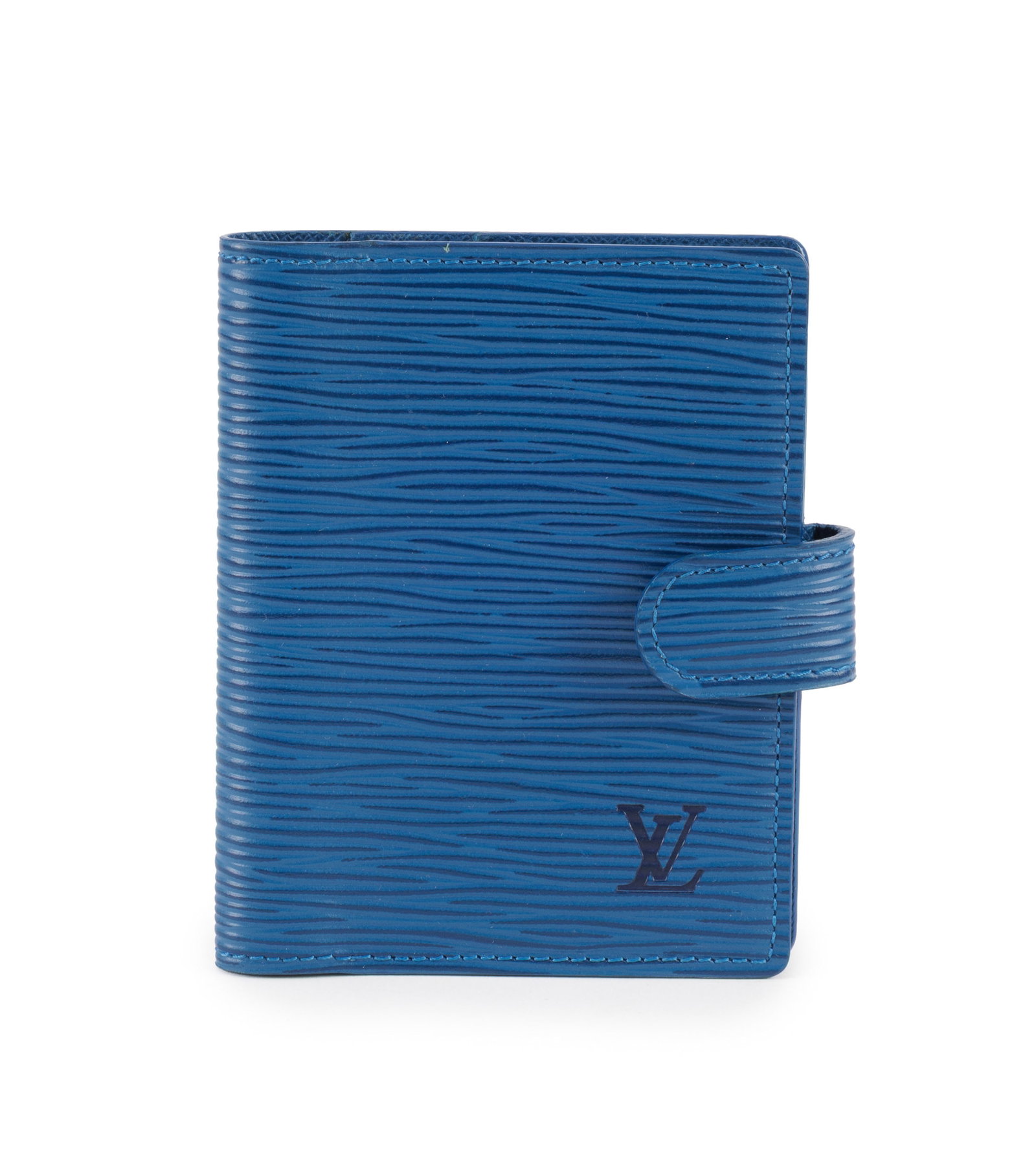 Louis Vuitton, porte carte en cuir épi bleu, 10,5x8,5 cm: Louis Vuitton, porte carte en cuir épi bleu, 10,5x8,5 cm Condition Très bon état de conservation