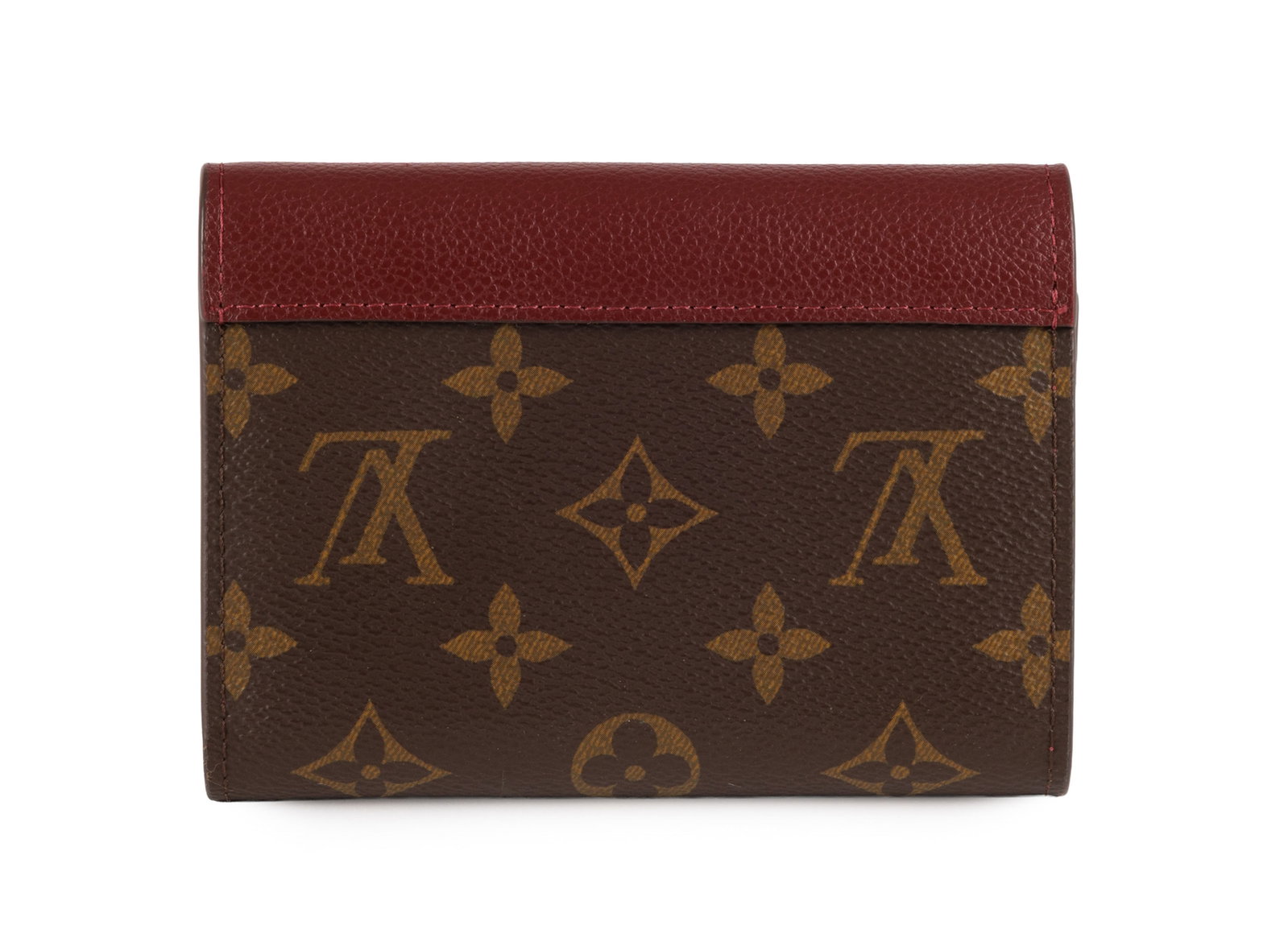 Louis Vuitton, portefeuille Pallas compact en toile enduite Monogram et cuir bordeaux, 9,5x13 cm - 4