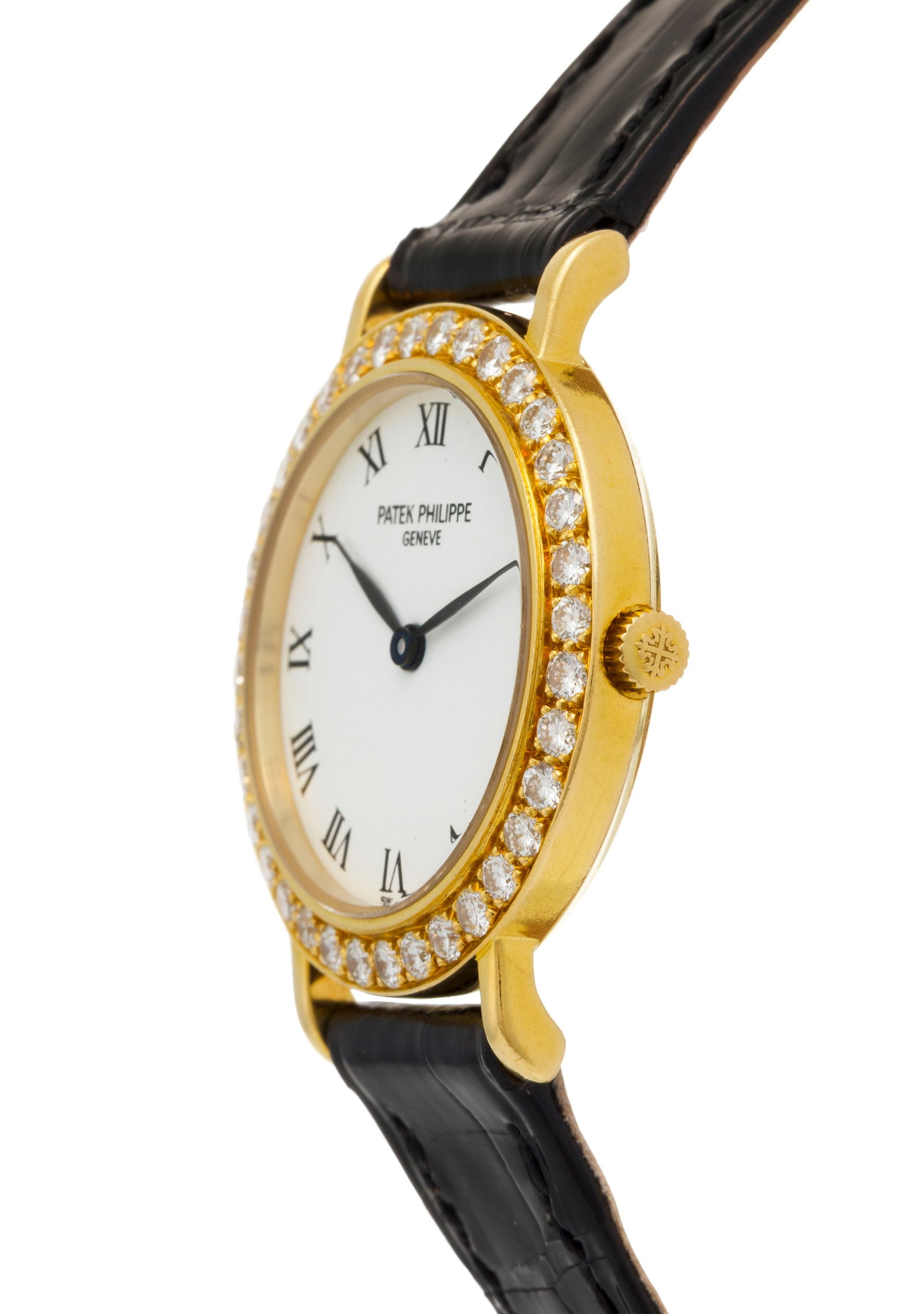 Patek Philippe, Calatrava, réf. 4820, montre en or 750 sertie de de diamants Mouvement: cal.  - 2