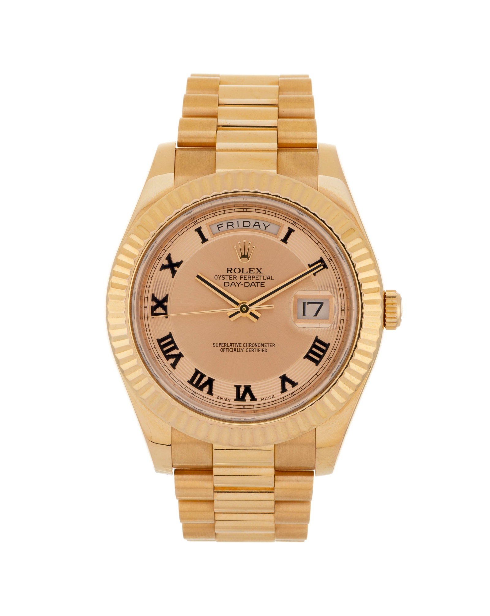 Rolex, Day-Date, réf. 218235/2415, montre-bracelet en or rose 750, circa 2008 Mouvement: cal. (1 of 4)