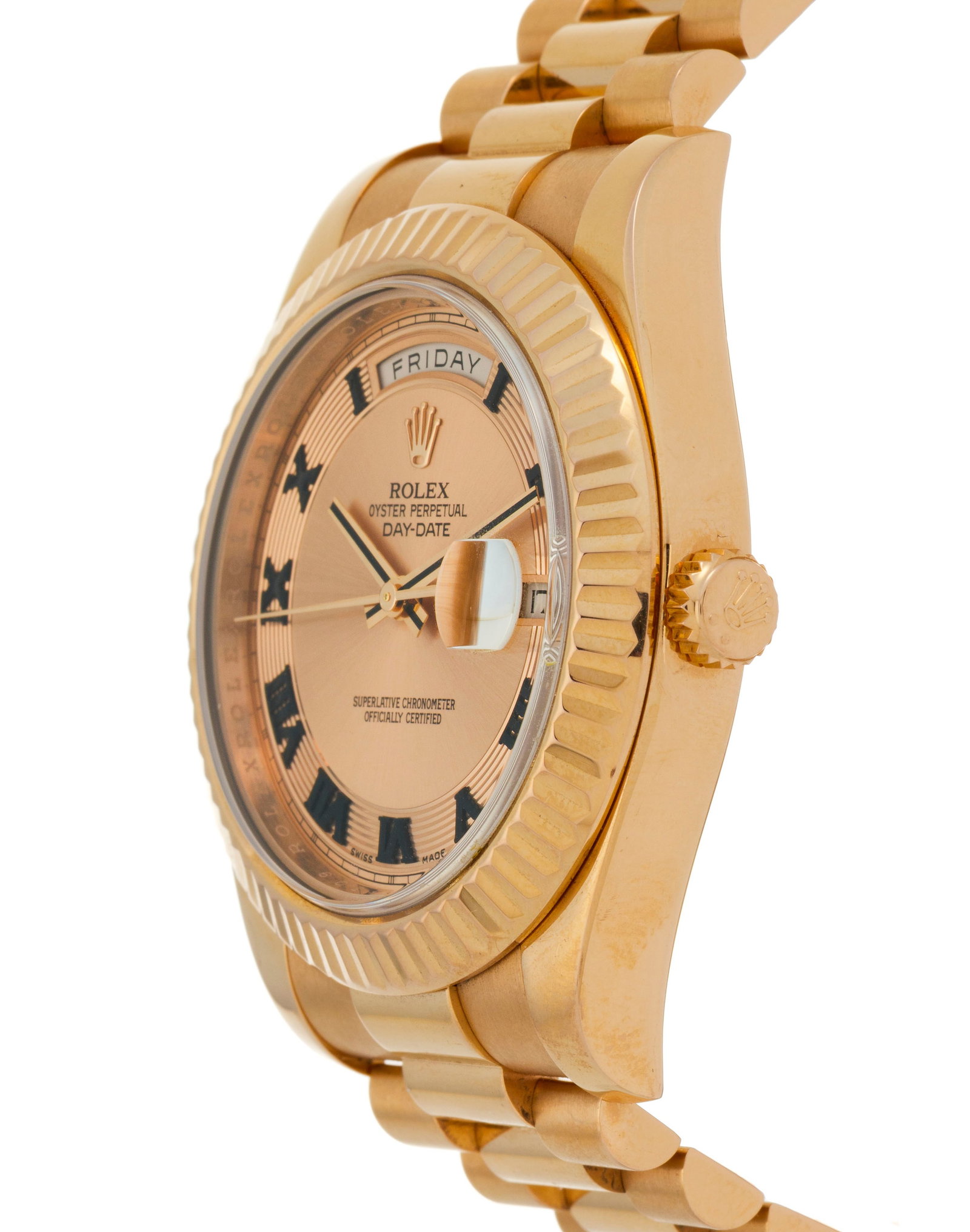 Rolex, Day-Date, réf. 218235/2415, montre-bracelet en or rose 750, circa 2008 Mouvement: cal. - 2