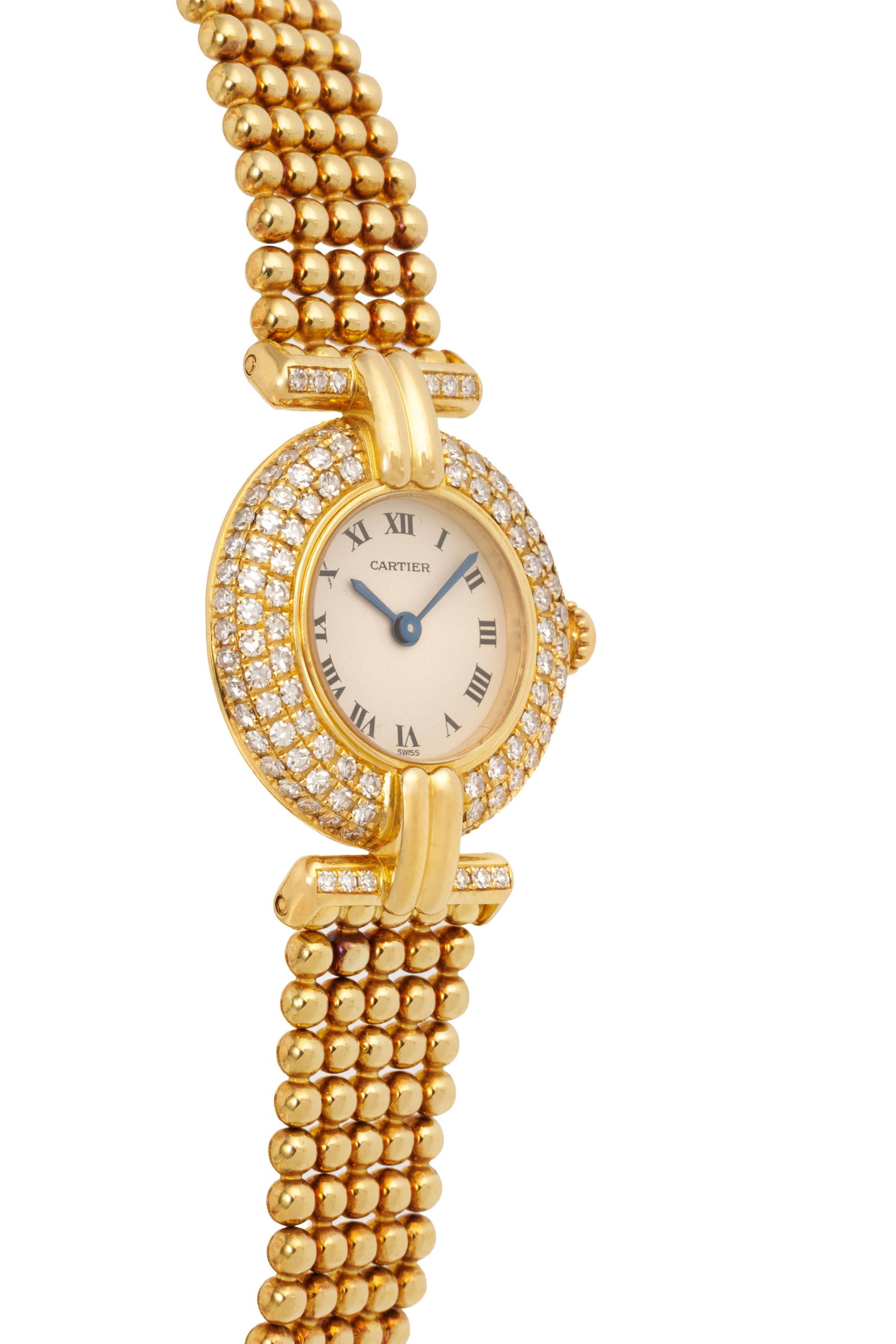 Cartier, Colisée, réf. 1980 1, montre-bracelet en or 750 sertie de diamants Mouvement: c - 2