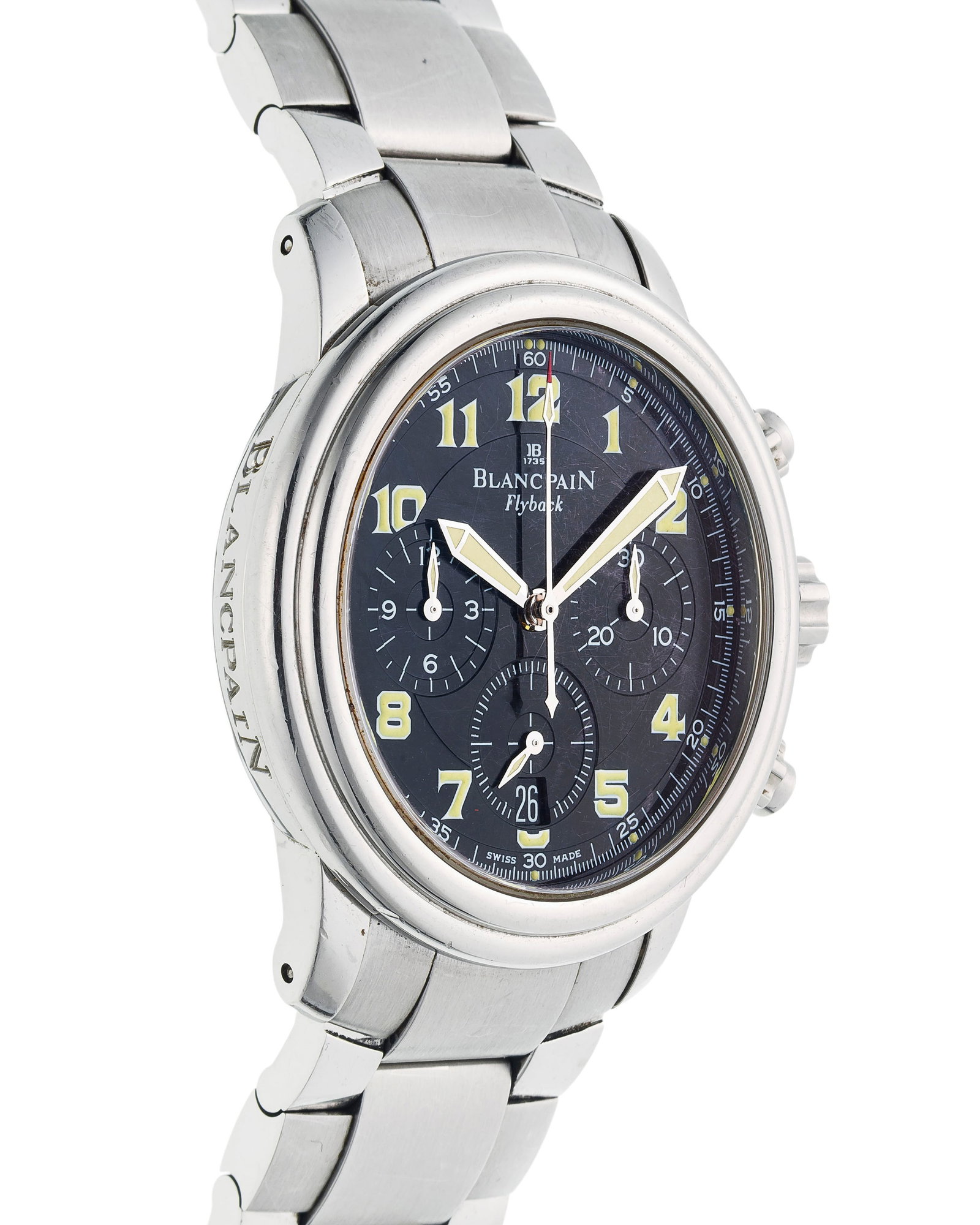 Blancpain, Flyback, montre-bracelet chronographe en acier avec retour en vol Mouvement: cal. F185, - 2