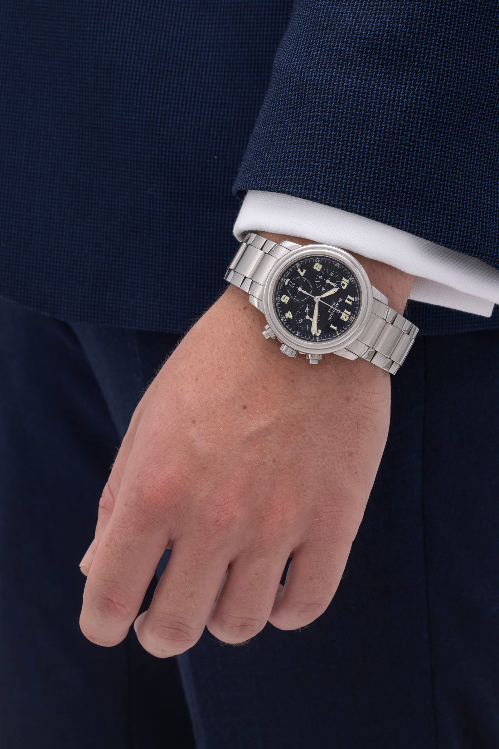 Blancpain, Flyback, montre-bracelet chronographe en acier avec retour en vol Mouvement: cal. F185, - 5