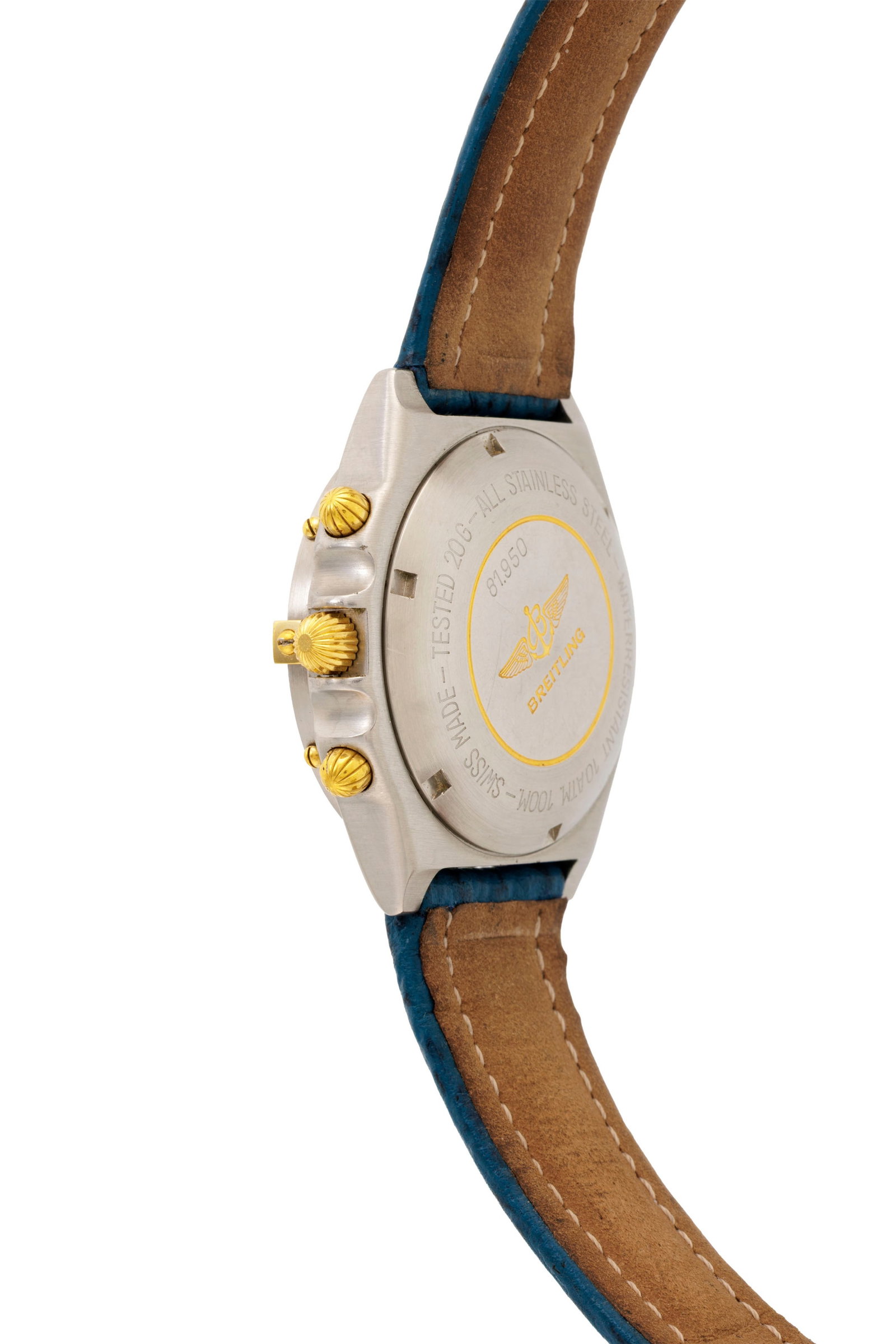 Breitling, Chronomat, réf. 81.950, montre chronographe en acier et or Mouvement: cal. Valjou - 3