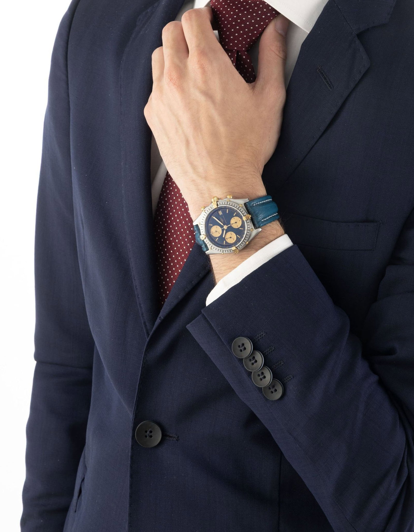 Breitling, Chronomat, réf. 81.950, montre chronographe en acier et or Mouvement: cal. Valjou - 5