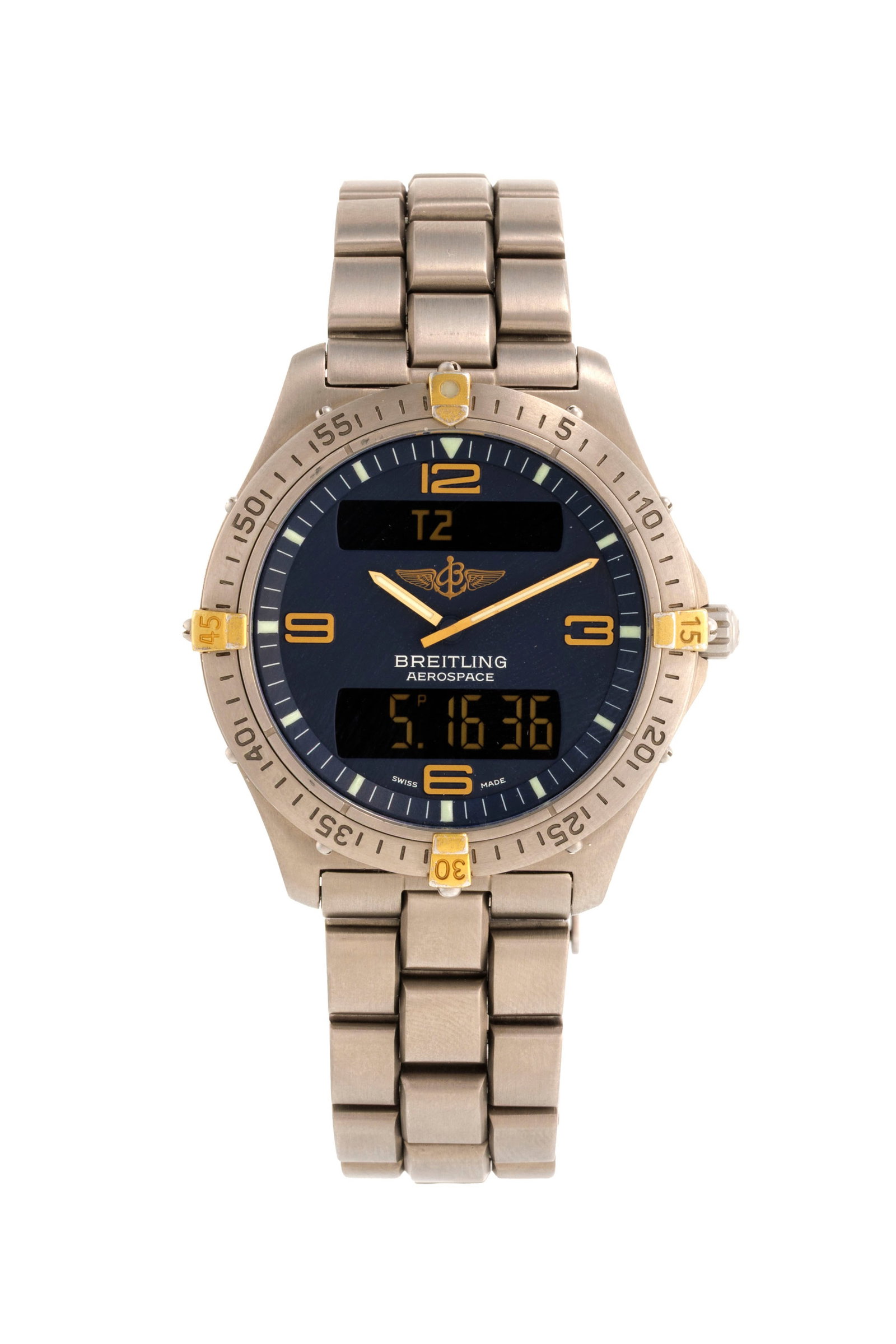 Breitling, Aerospace, réf. E56062, montre-bracelet en titane avec une partie digital Mouvemen (1 of 5)