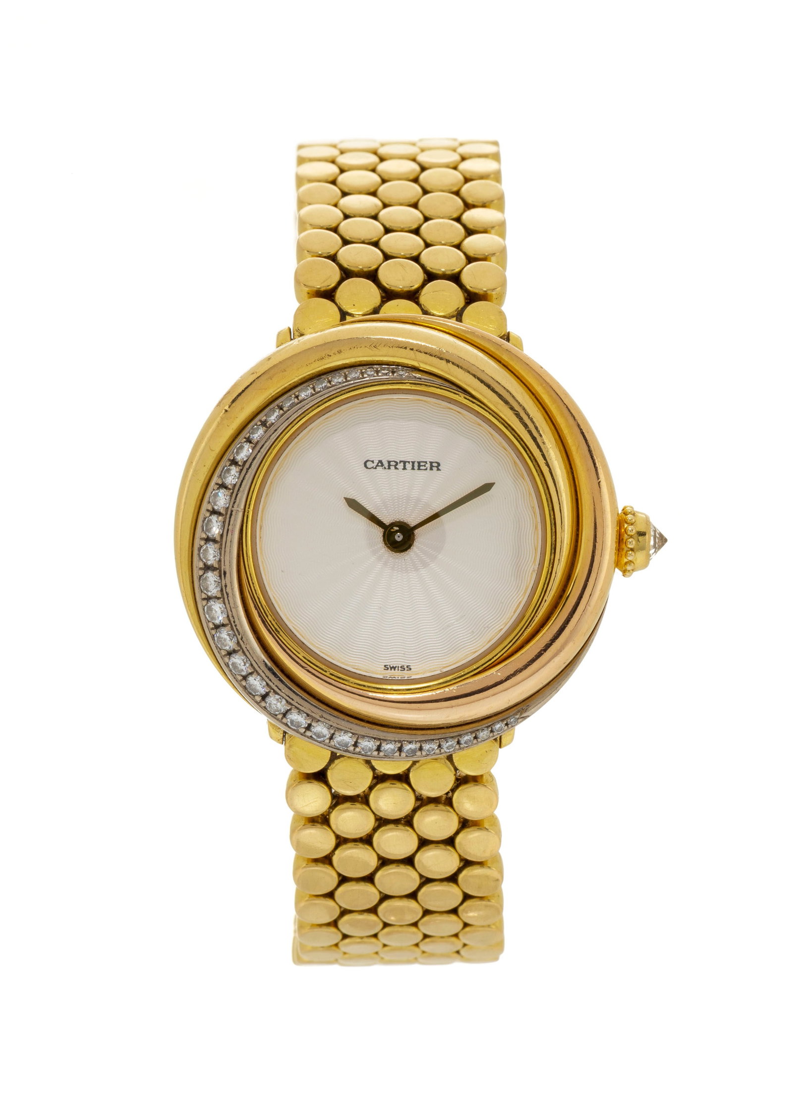 Cartier, Trinity, réf. 2357, montre-bracelet 3 ors 750 sertie de diamants, années 1990 M (1 of 4)