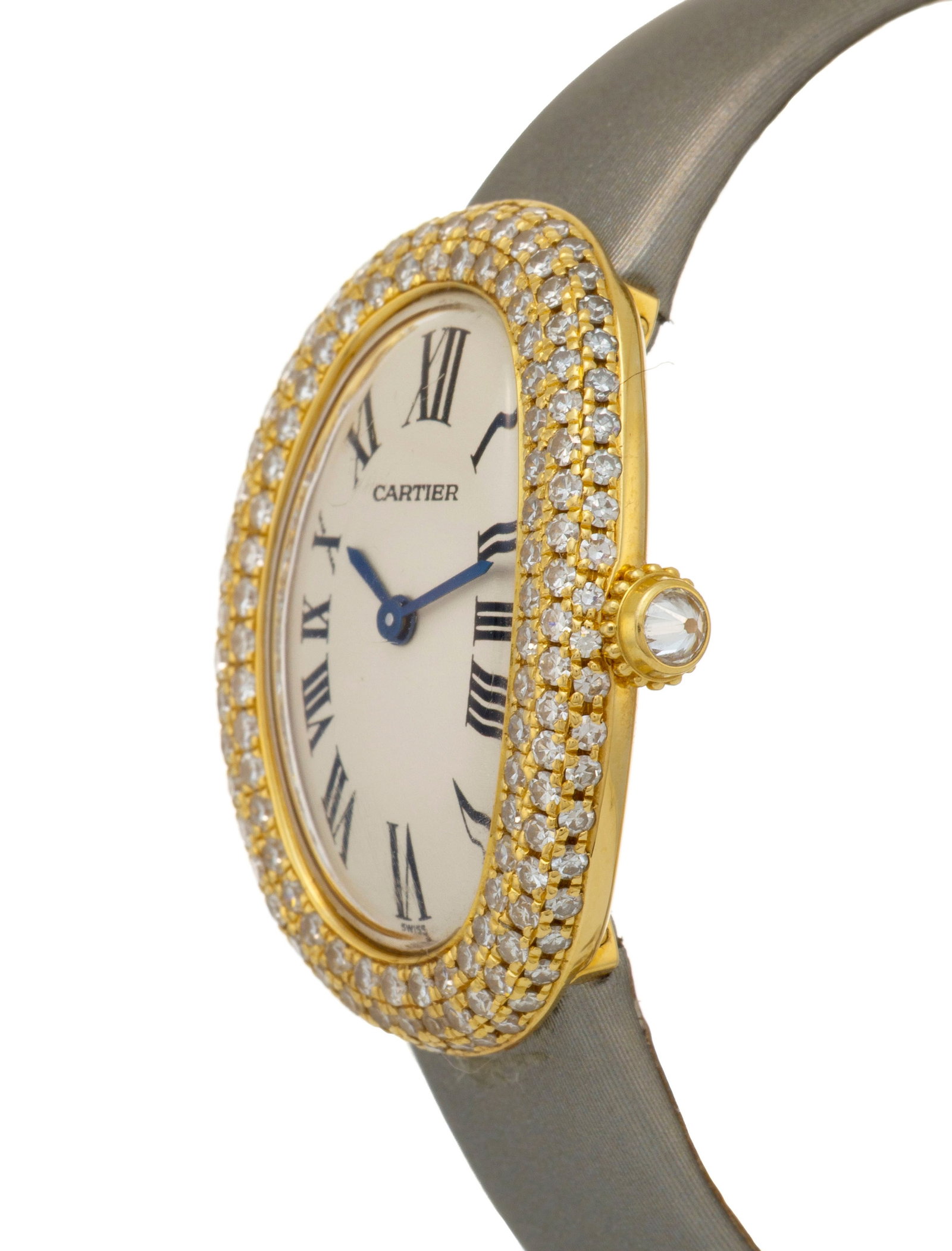 Cartier, Baignoire, réf. 8057912, montre en or 750 sertie de diamants Mouvement: cal. 057, qu - 2