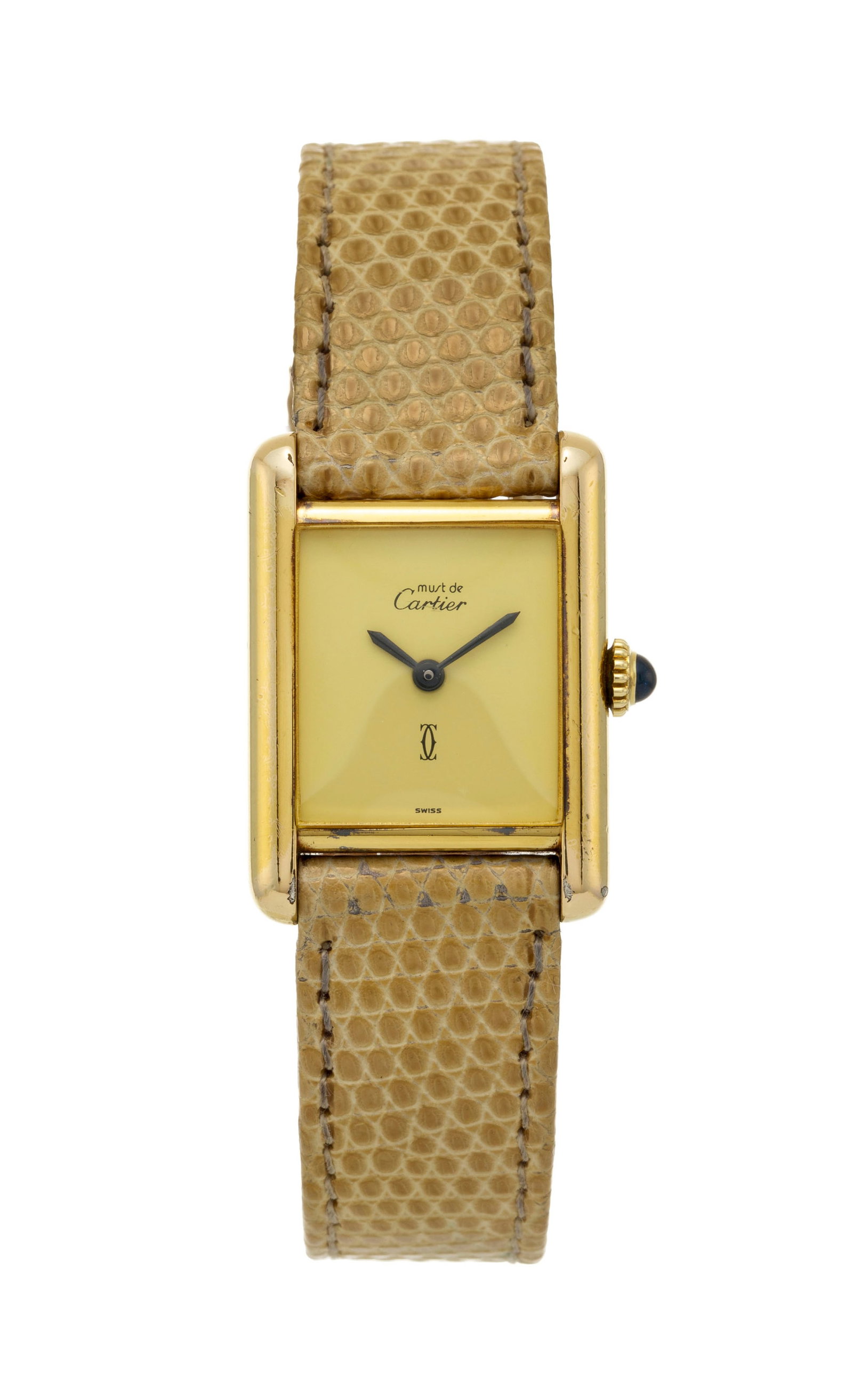 Cartier, Must de Cartier, montre en vermeil Mouvement: cal. 78-1, mécanique, 17 rubis Bo (1 of 4)