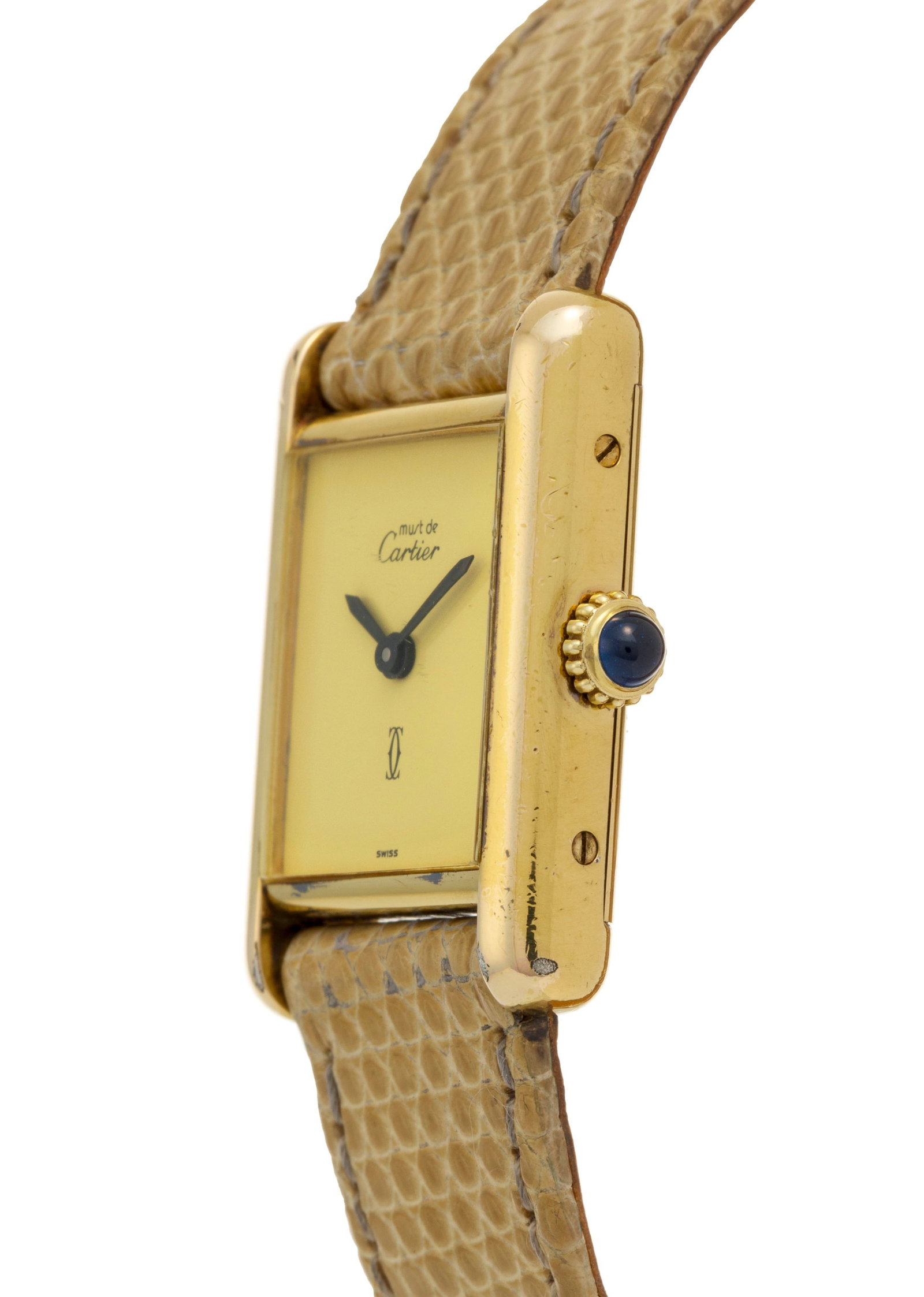 Cartier, Must de Cartier, montre en vermeil Mouvement: cal. 78-1, mécanique, 17 rubis Bo - 2