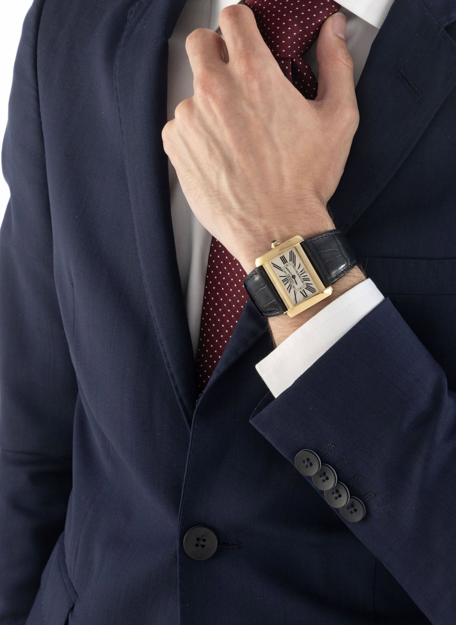 Cartier, Tank Divan, réf. 2602, montre en or 750 Mouvement: cal. 690, quartz, 8 rubis Bo - 4