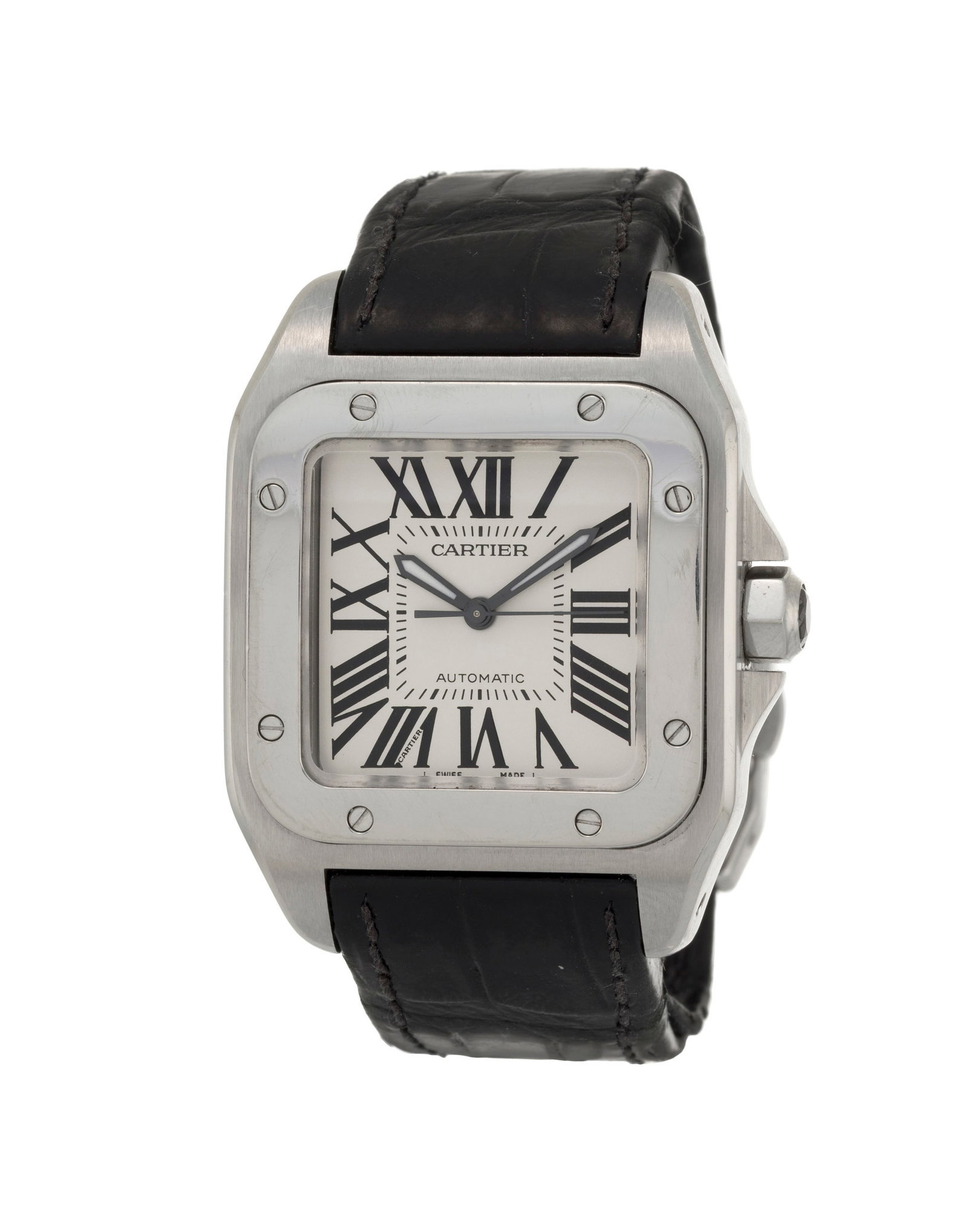 Cartier, Santos 100, réf. 2878, montre en acier Mouvement: cal. 076/ETA 2671, automatique, 2 (1 of 4)